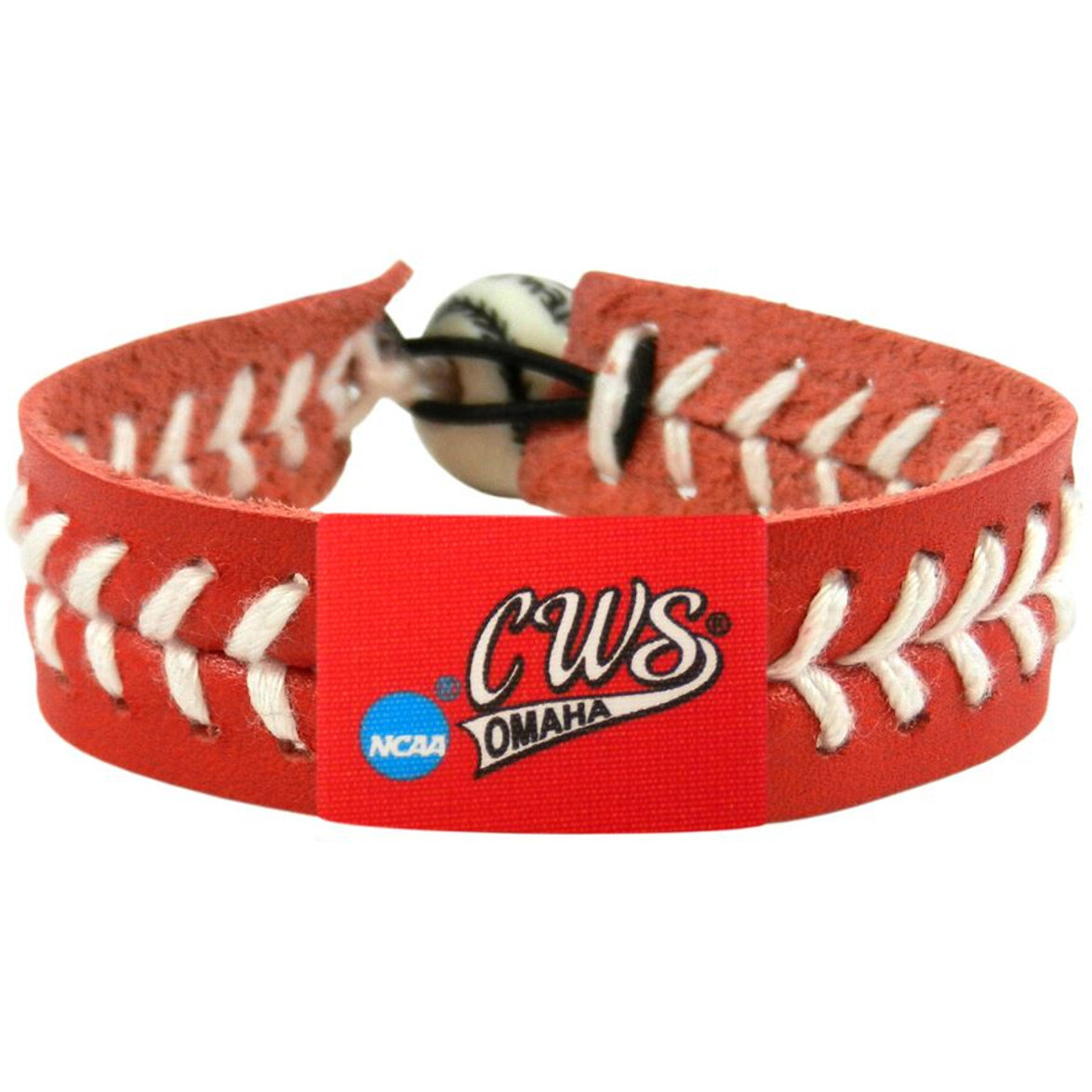 College World Series Bracelet Classic Baseball Logo Red CO