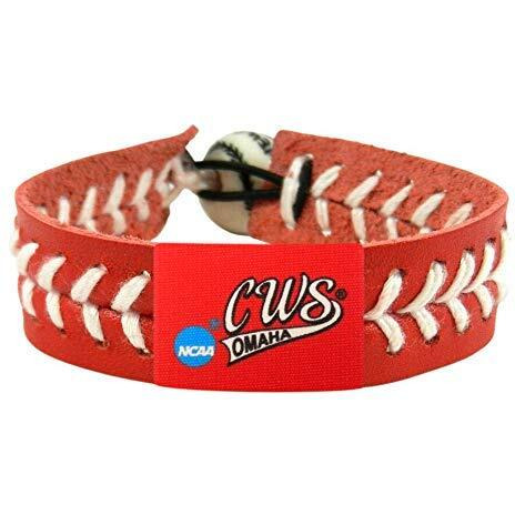 College World Series Bracelet Classic Baseball Logo Red CO