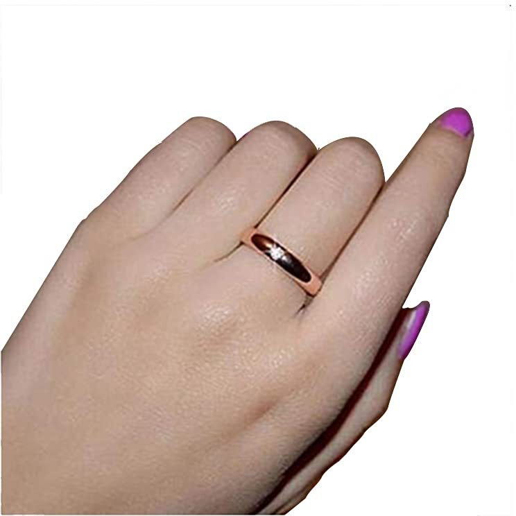 Ella Eternity Band With 4 crystals classic Stackable Ring(D0102HEYHZ7)