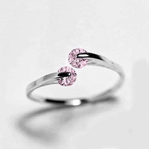 Match Made in Heaven Rings in Rose gold and Pink Diamond crystals(D0102HEYX17)