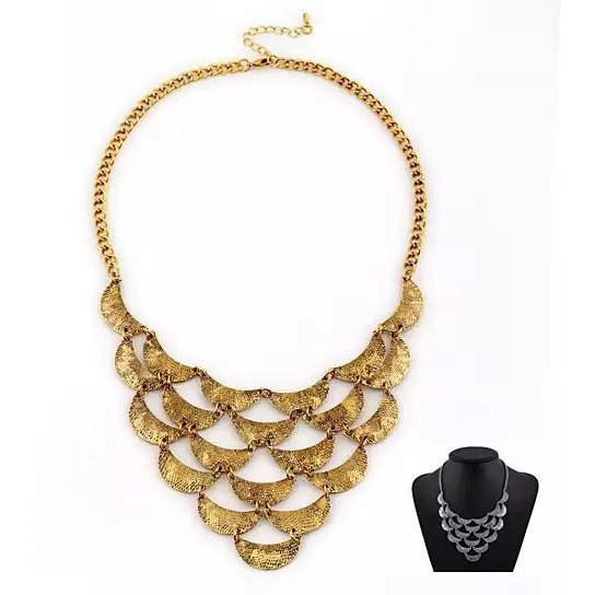 Many Moons Crescent Necklace With Antique Finish
