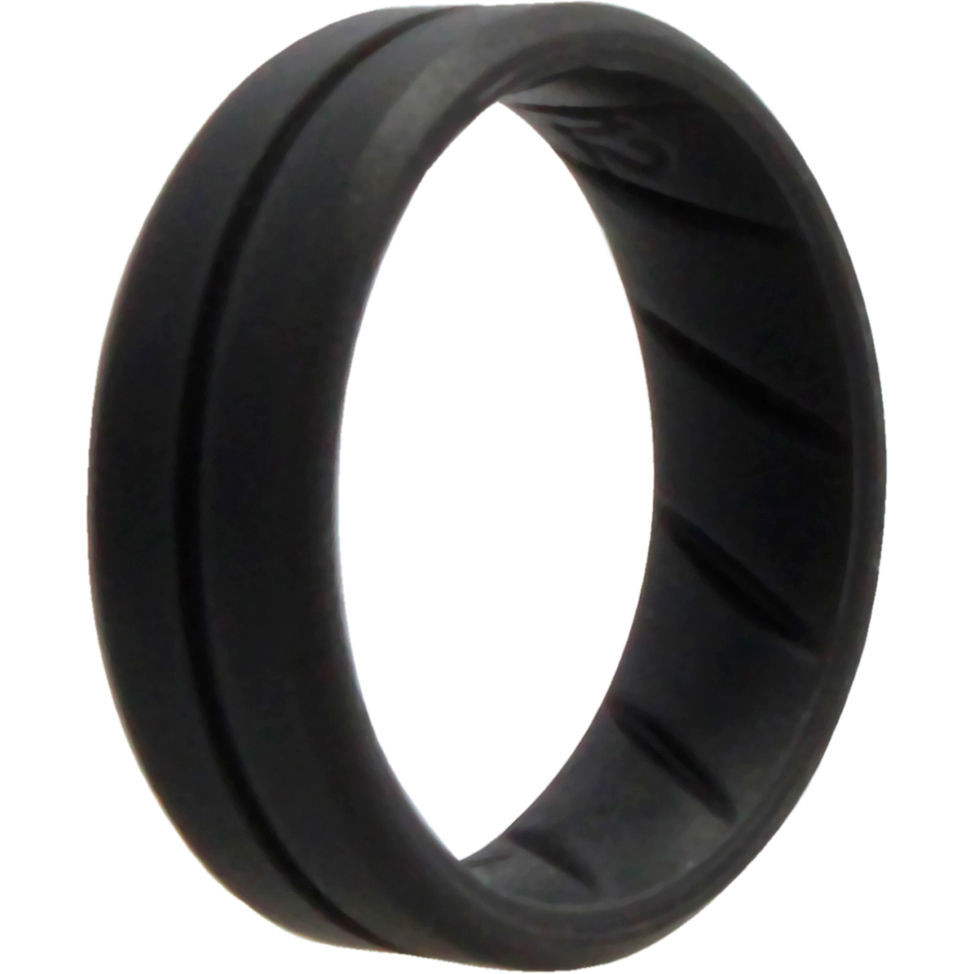 Silicone Wedding BR Middle Line Ring - Basic-Grey by ROQ for Men - 12 mm Ring