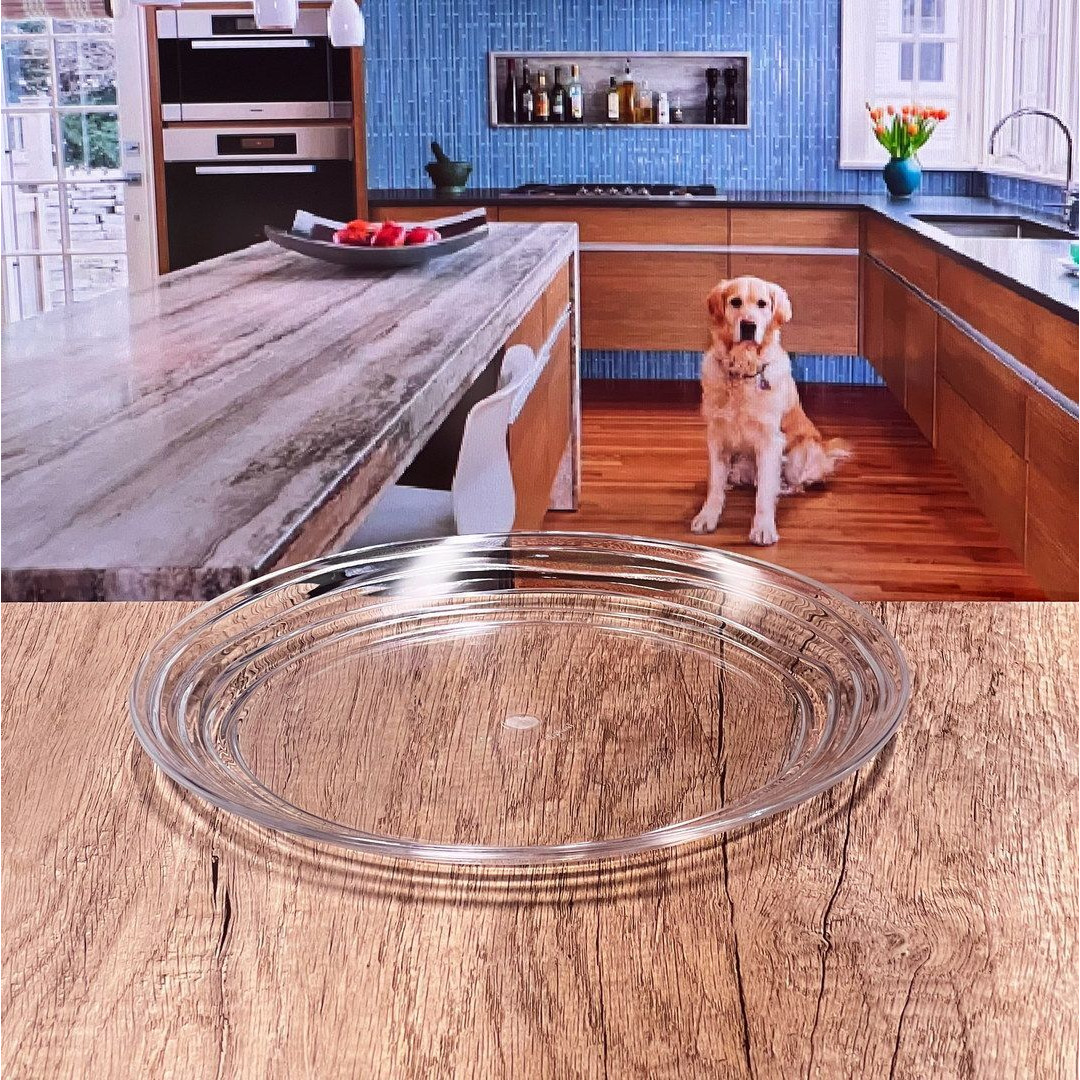 Designer Swirl 12 Acrylic clear Dinner Plates Set of 4, crystal clear Unbreakable Acrylic Dinner Plates for All Occasions BPA Free Dishwasher Safe(D0102H5L762)