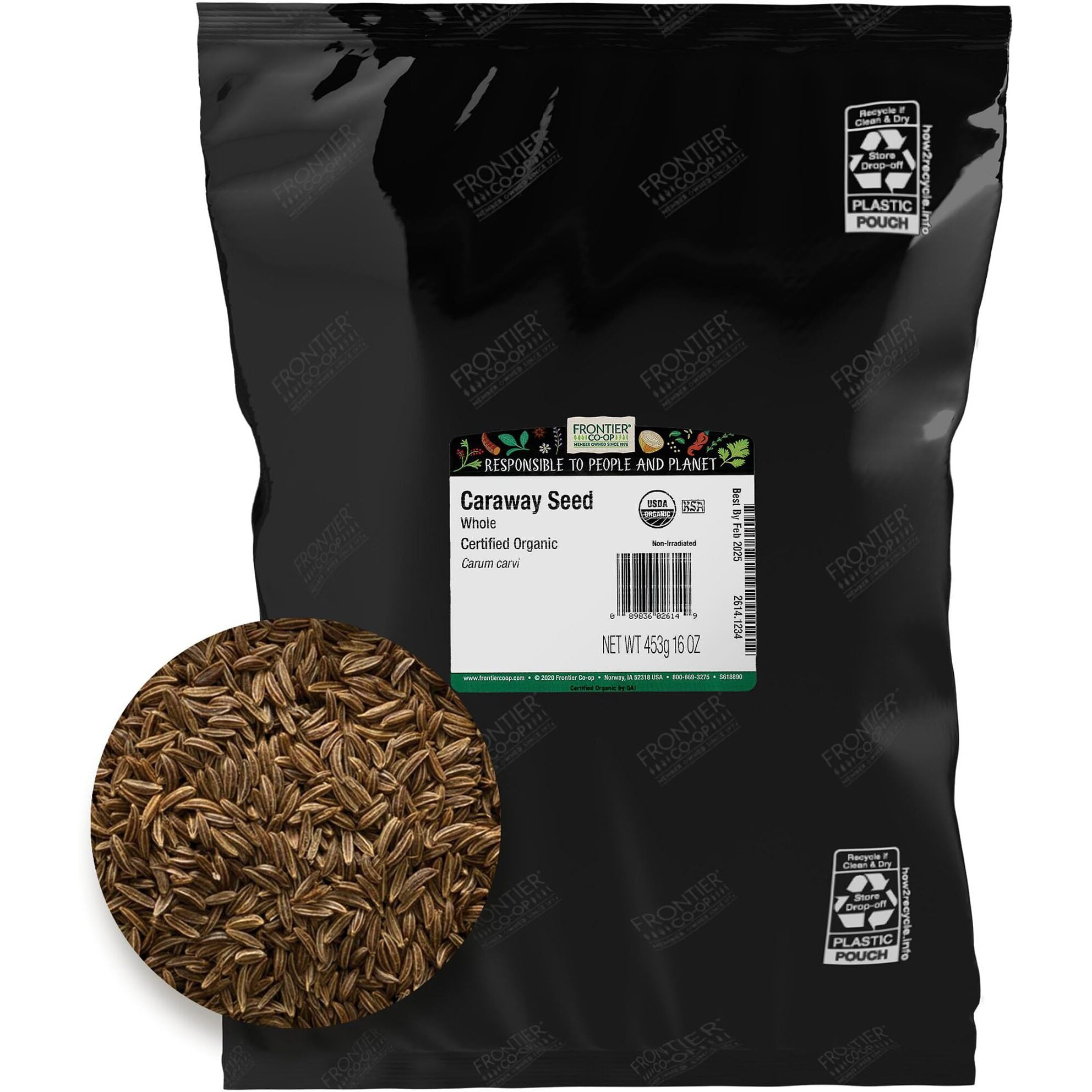 Frontier Herb caraway Seed Organic Whole - Single Bulk Item - 1lb(D0102H5WTJ8)