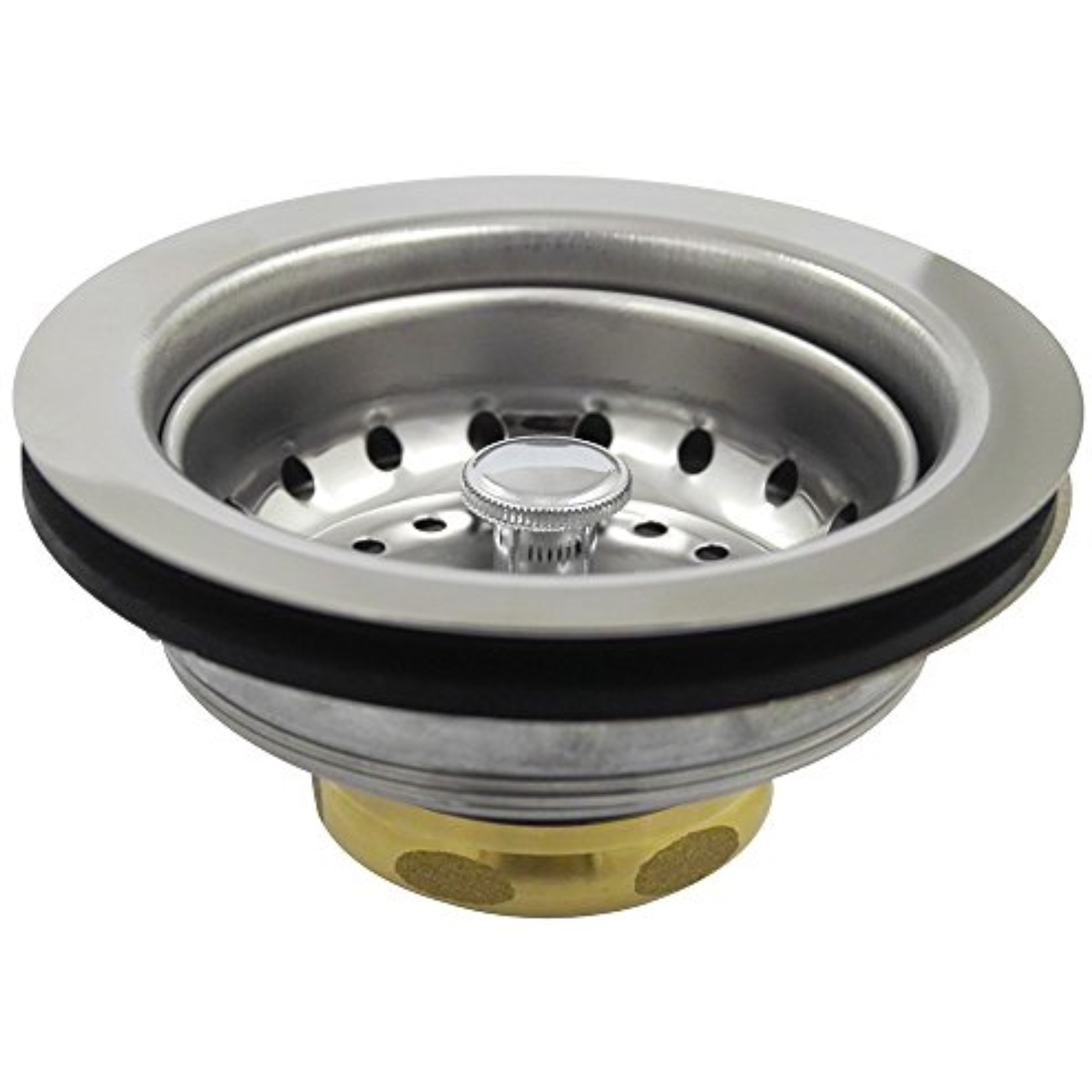 Kingston Brass K111B Tacoma Stainless Steel Kitchen Sink Basket Strainer, Brushed Nickel