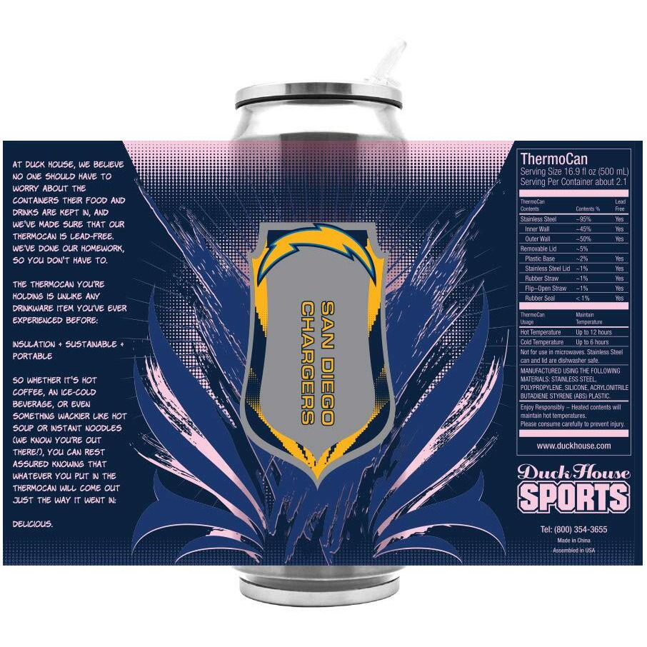 San Diego Chargers Thermo Can Stainless Steel 16.9oz CO