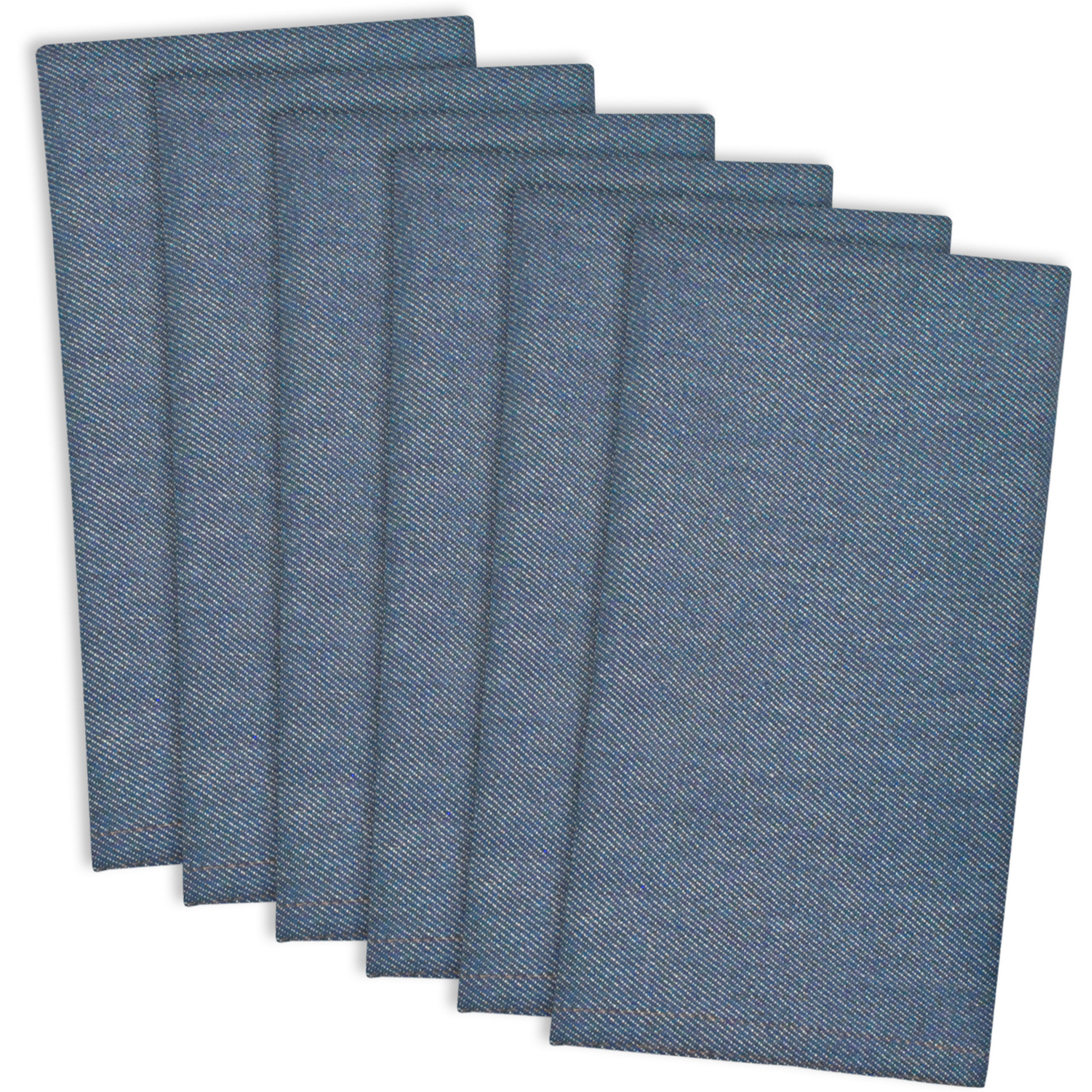 DII Denim Embroidered Jeans Napkin (Set of 6)