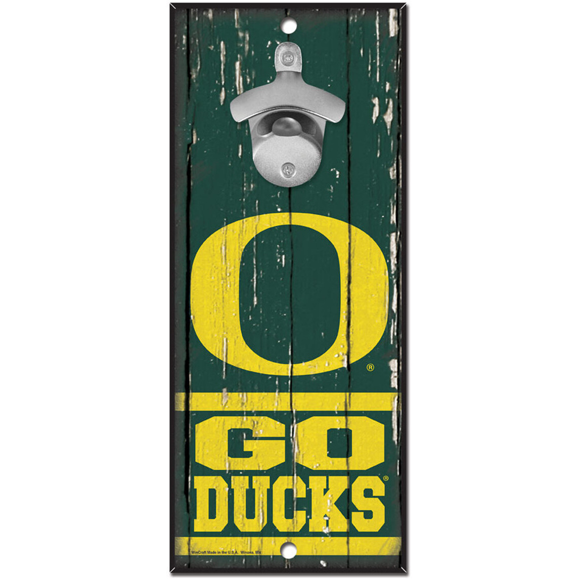 Oregon Ducks Sign Wood 5x11 Bottle Opener