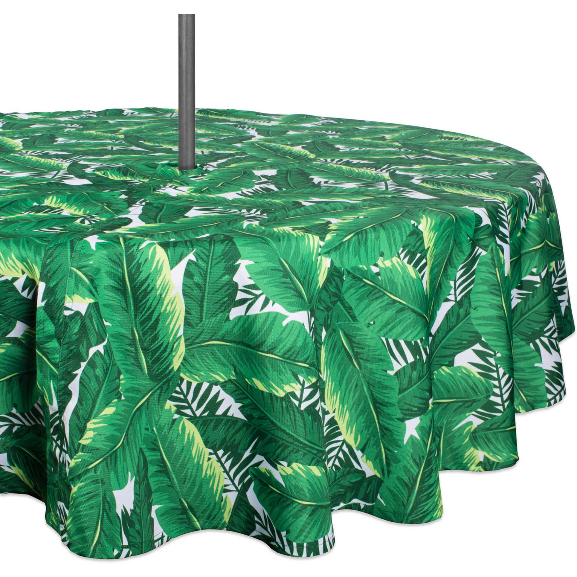 DII Banana Leaf Outdoor Tablecloth With Zipper 52 Round