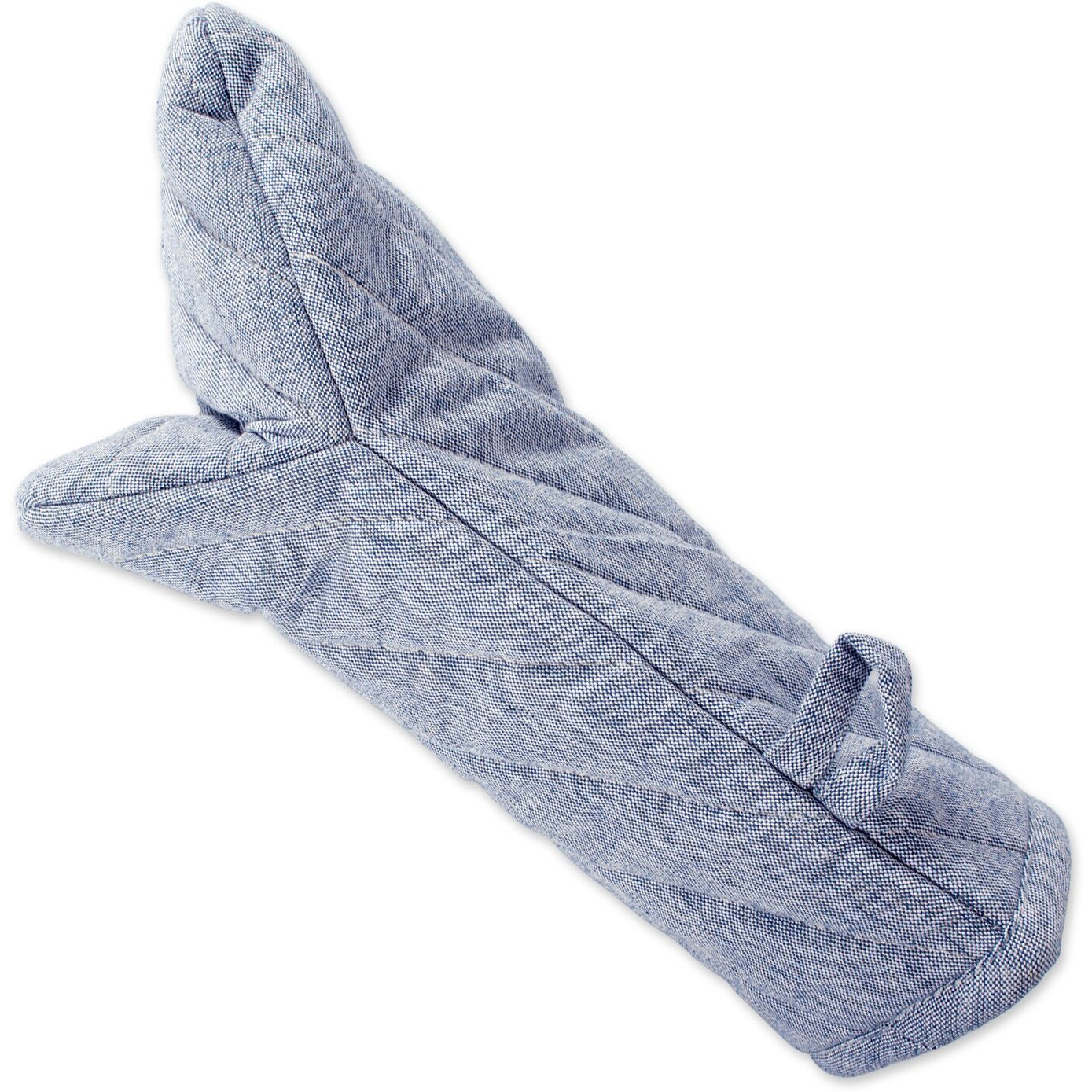 DII Blue Solid Chambray Oven Mitt (Set of 2)