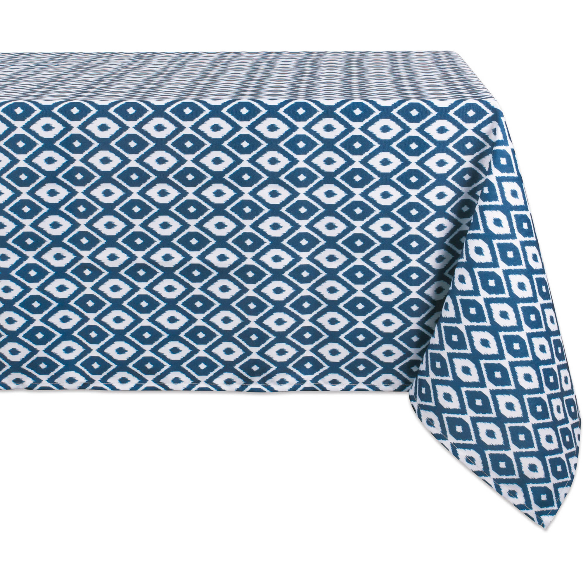 DII Blue Ikat Outdoor Tablecloth