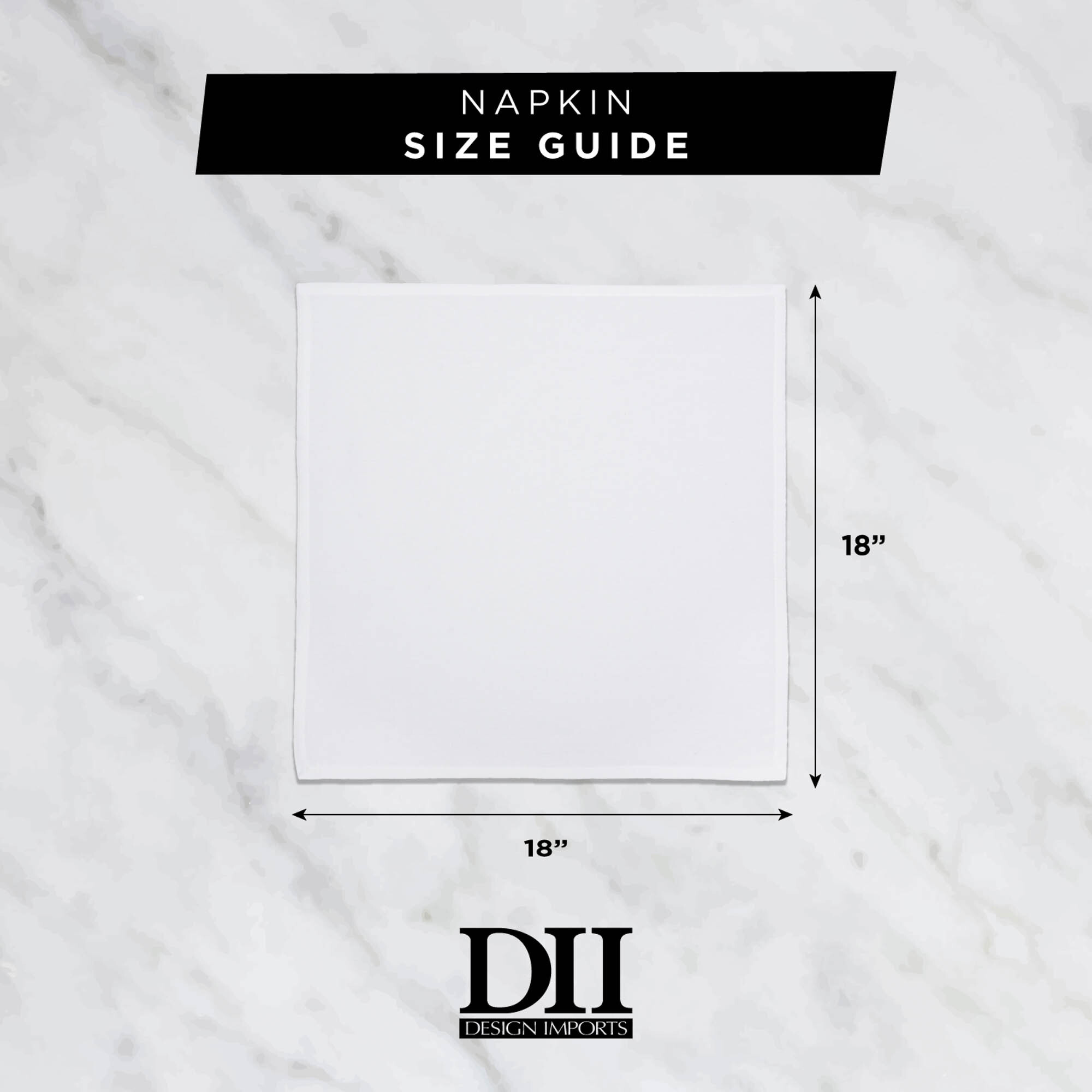 DII White Commercial Quality  Napkin (Set of 6)