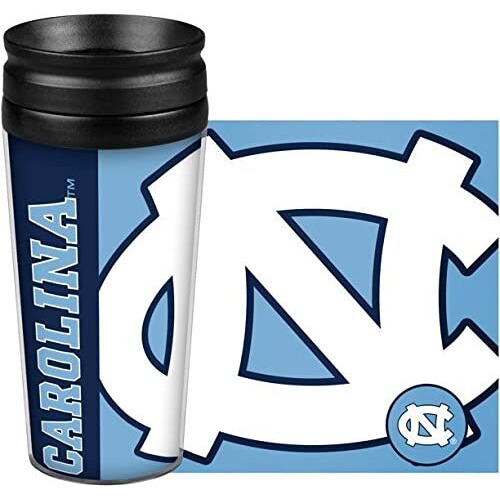 North Carolina Tar Heels Travel Mug 14oz Full Wrap Style Hype Design - Special Order