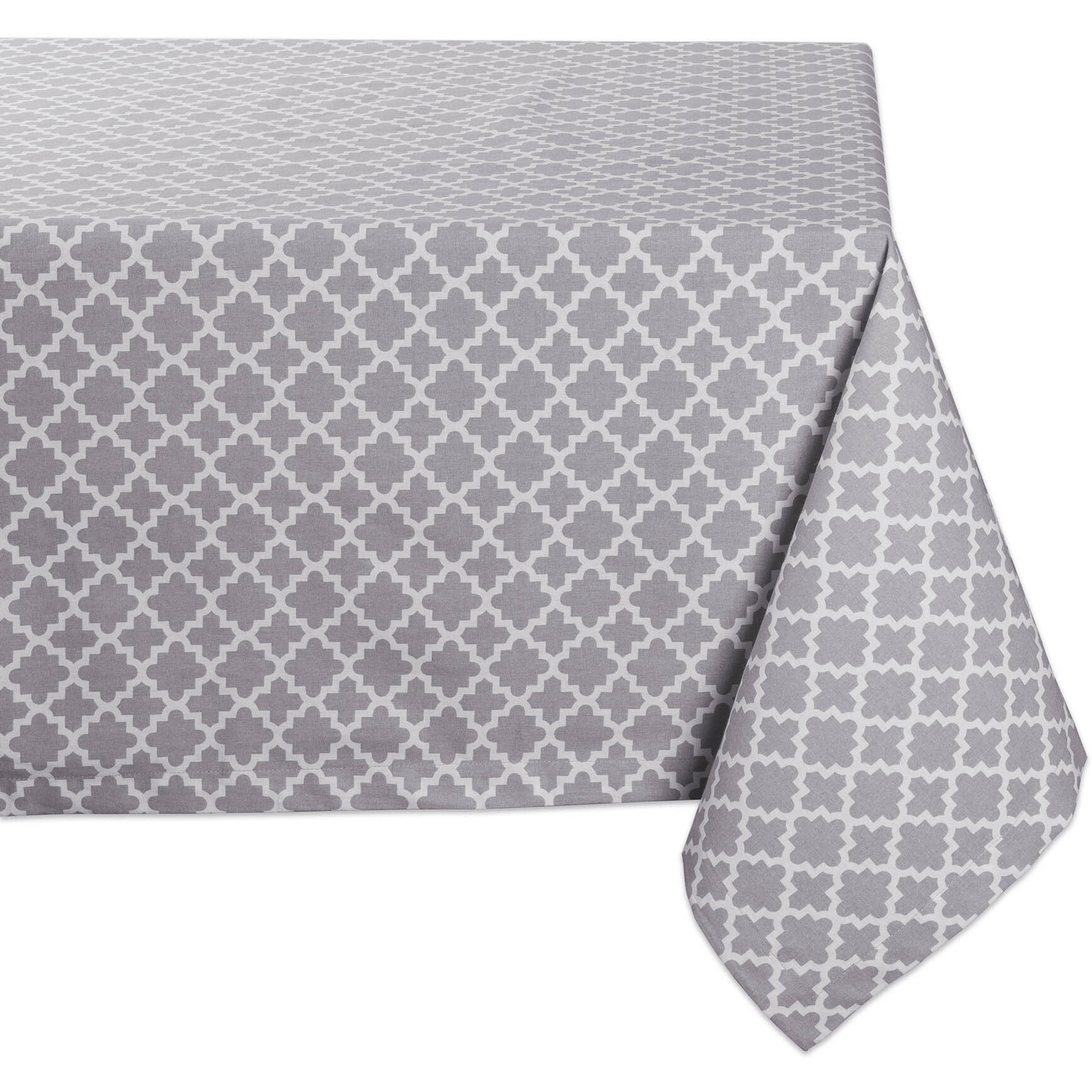 DII Gray Lattice Tablecloth
