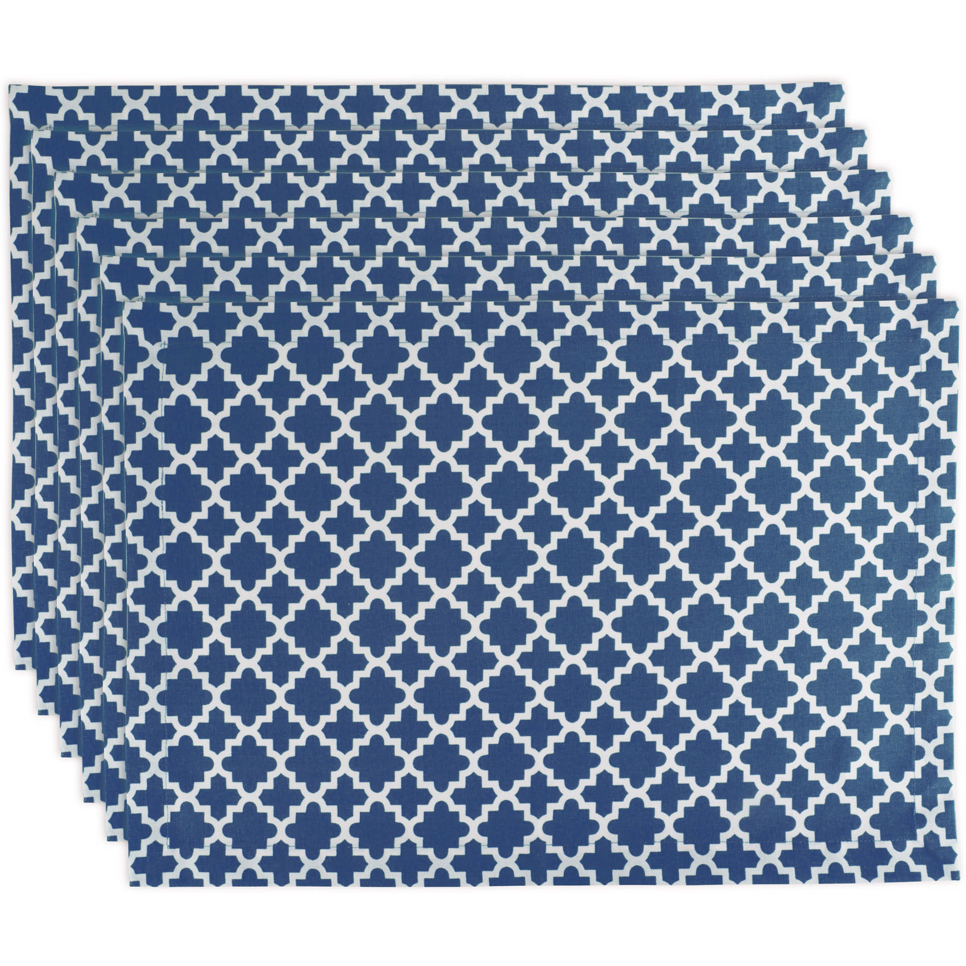 DII Nautical Blue Lattice Placemat (Set of 6)