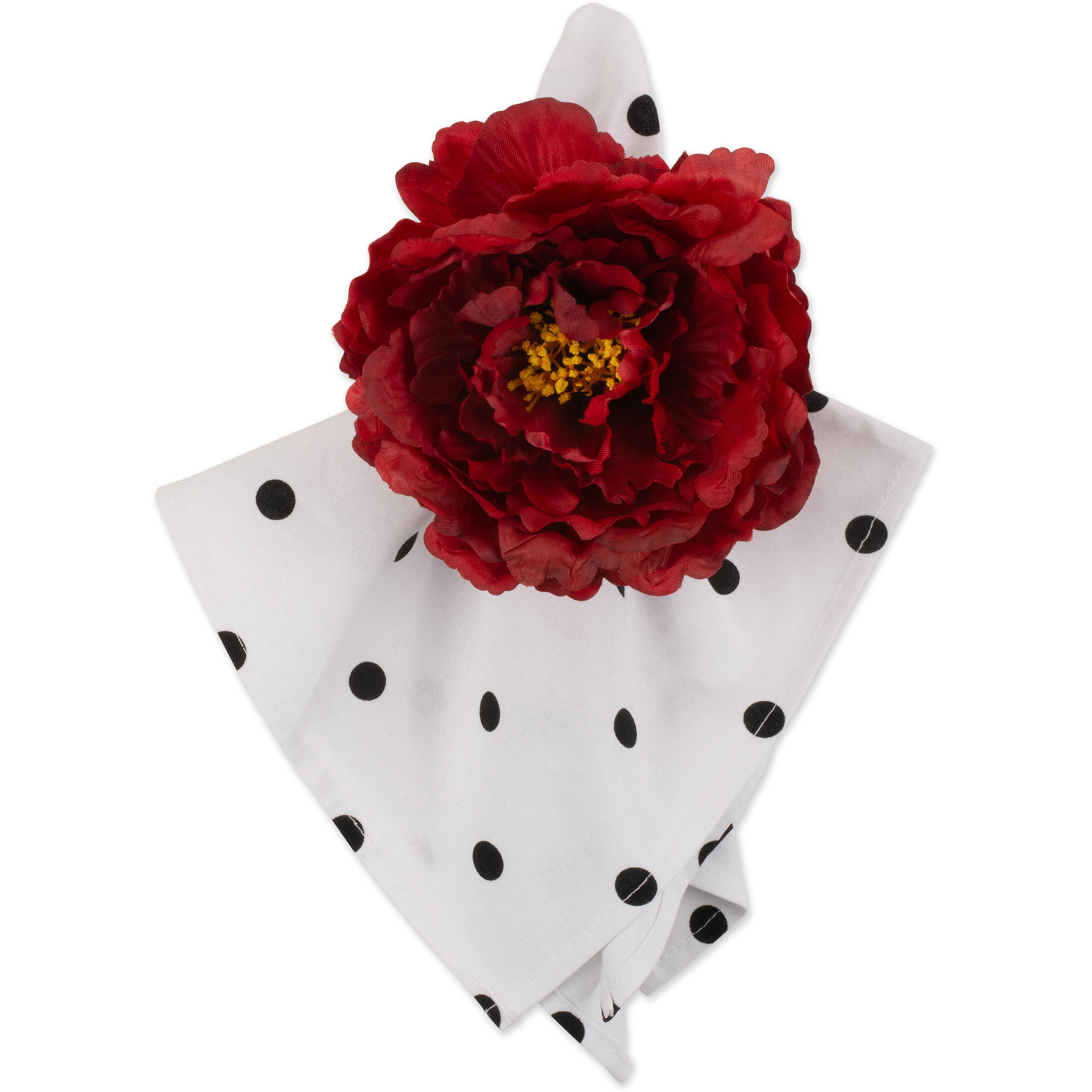 DII Peony Flower Napkin Ring (Set of 4)