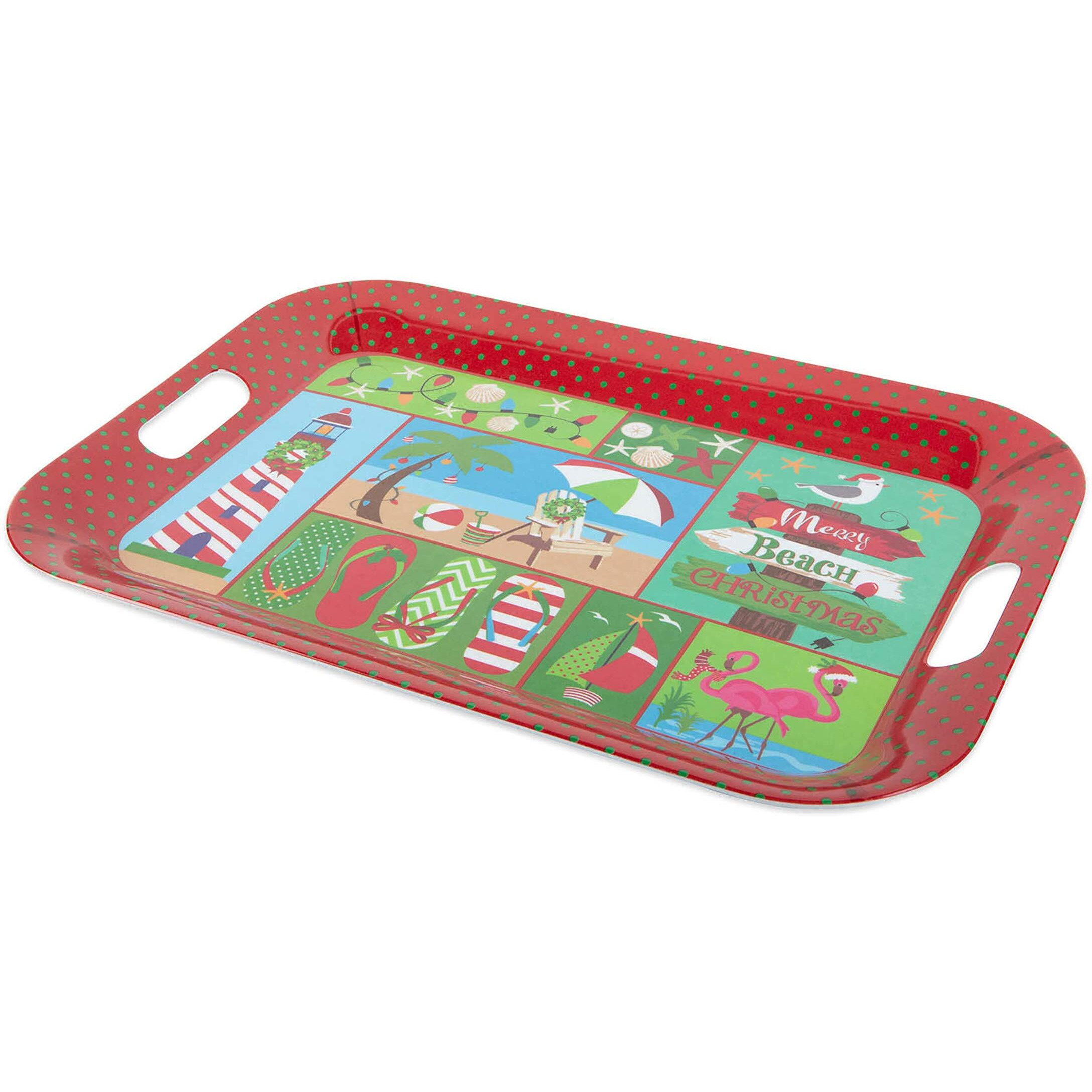 DII Coast Christmas Melamine Tray (Set of 4)