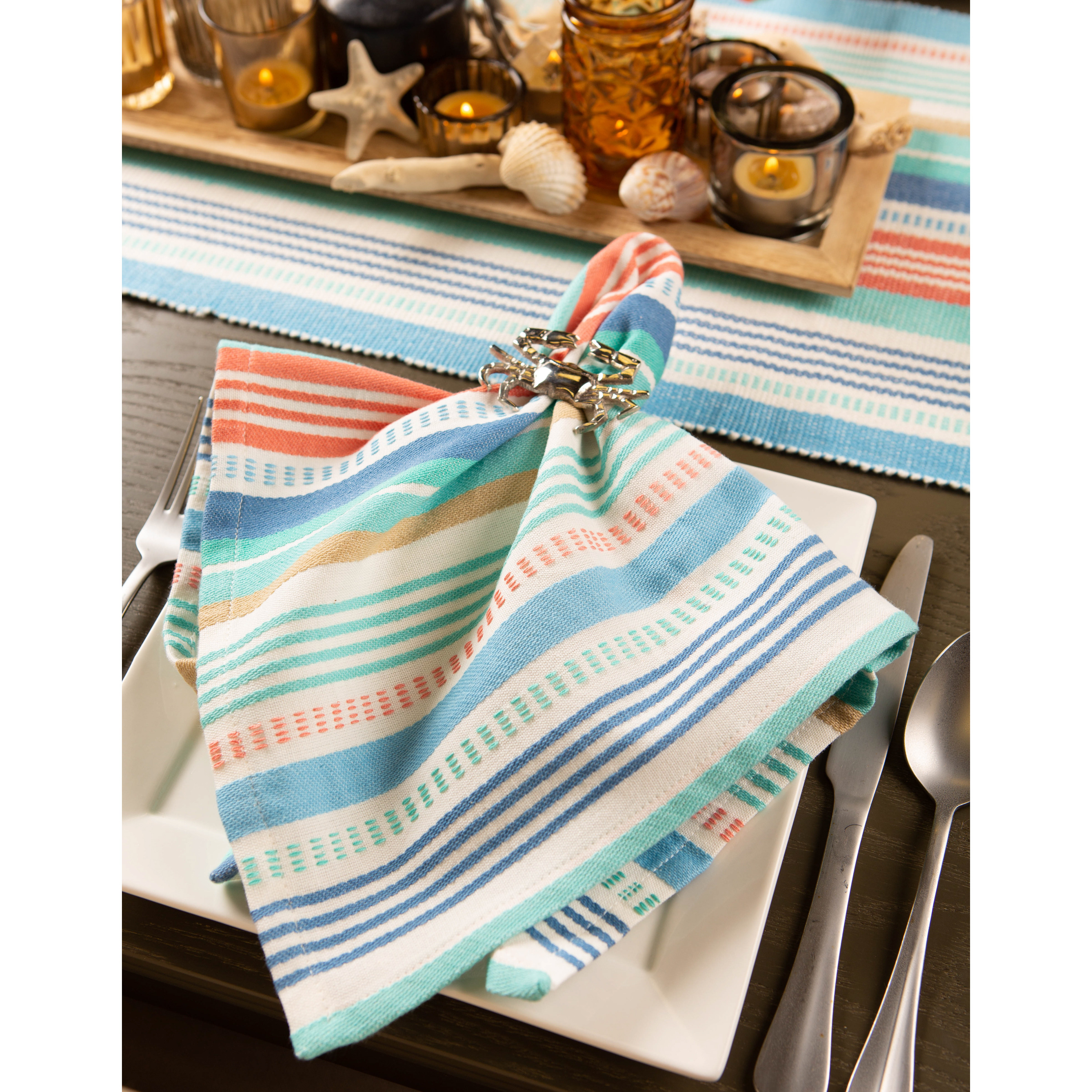 DII Seashore Stripe Napkin (Set of 6)