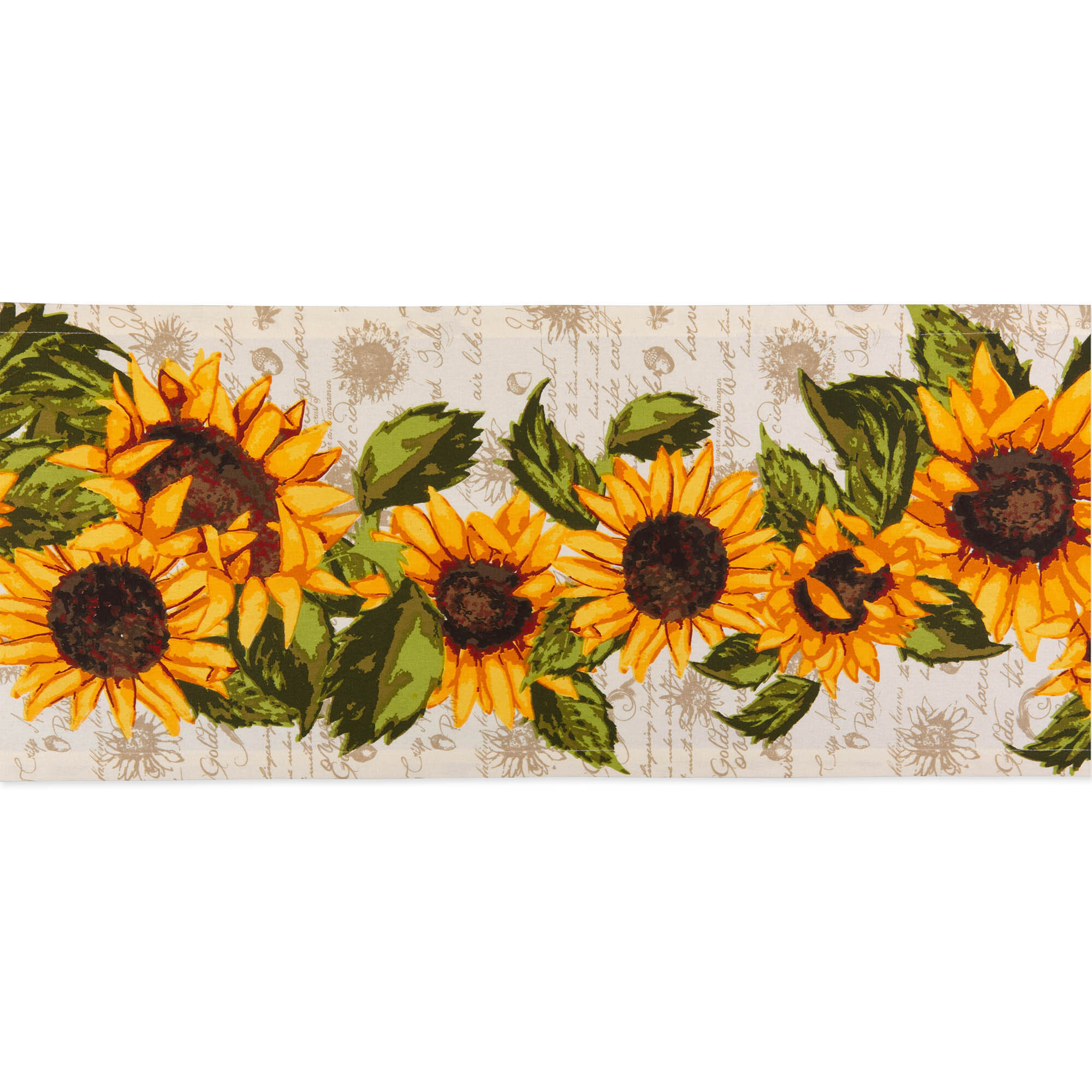 DII Rustic Sunflowers Printed Table Runner
