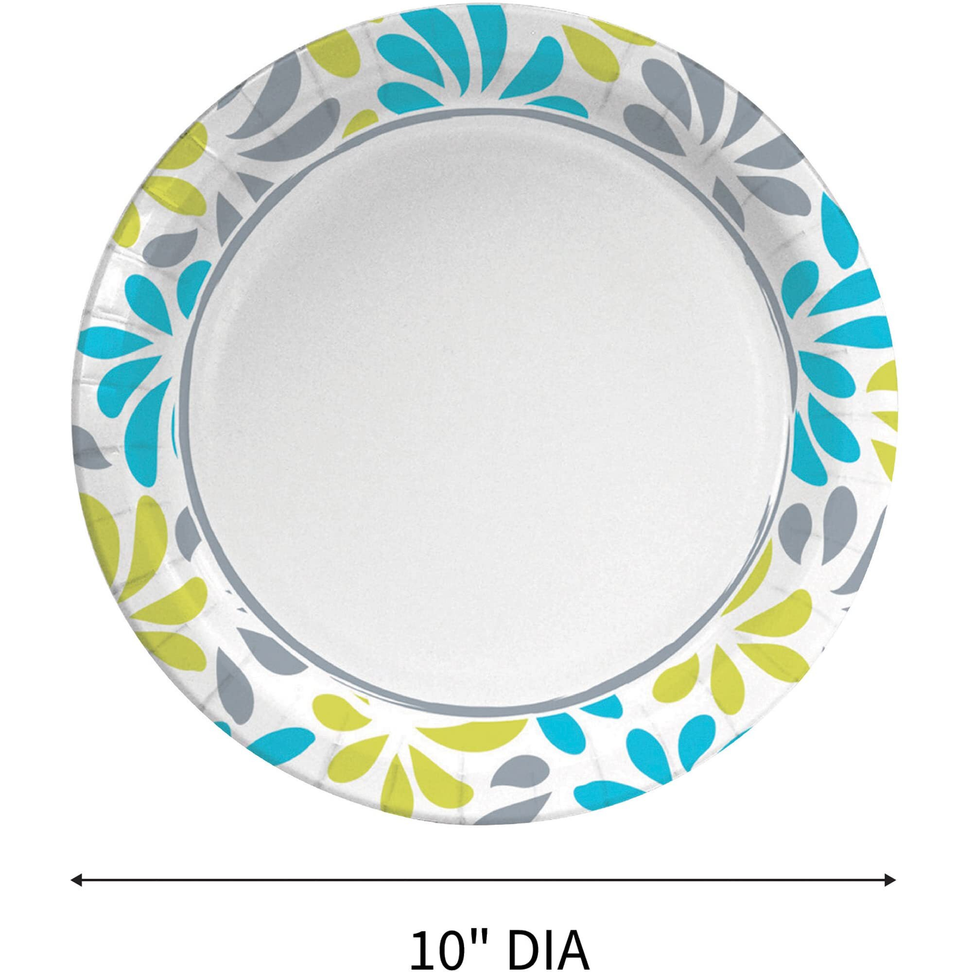 Genuine Joe Printed Paper Plates - Disposable - Multi - 125 / Pack