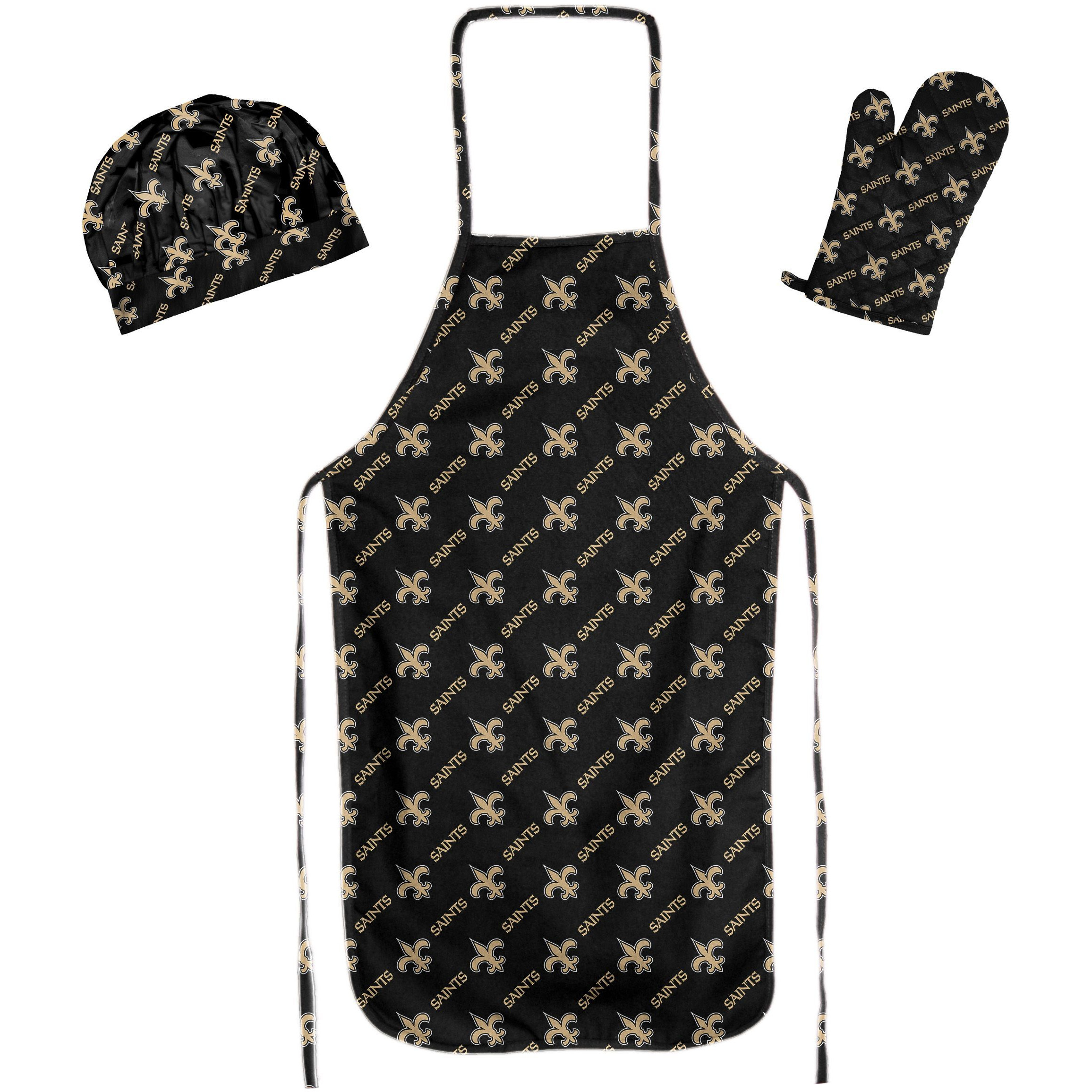 Saints 3Pc Set - Apron Mitt Hat(D0102H94KT7)