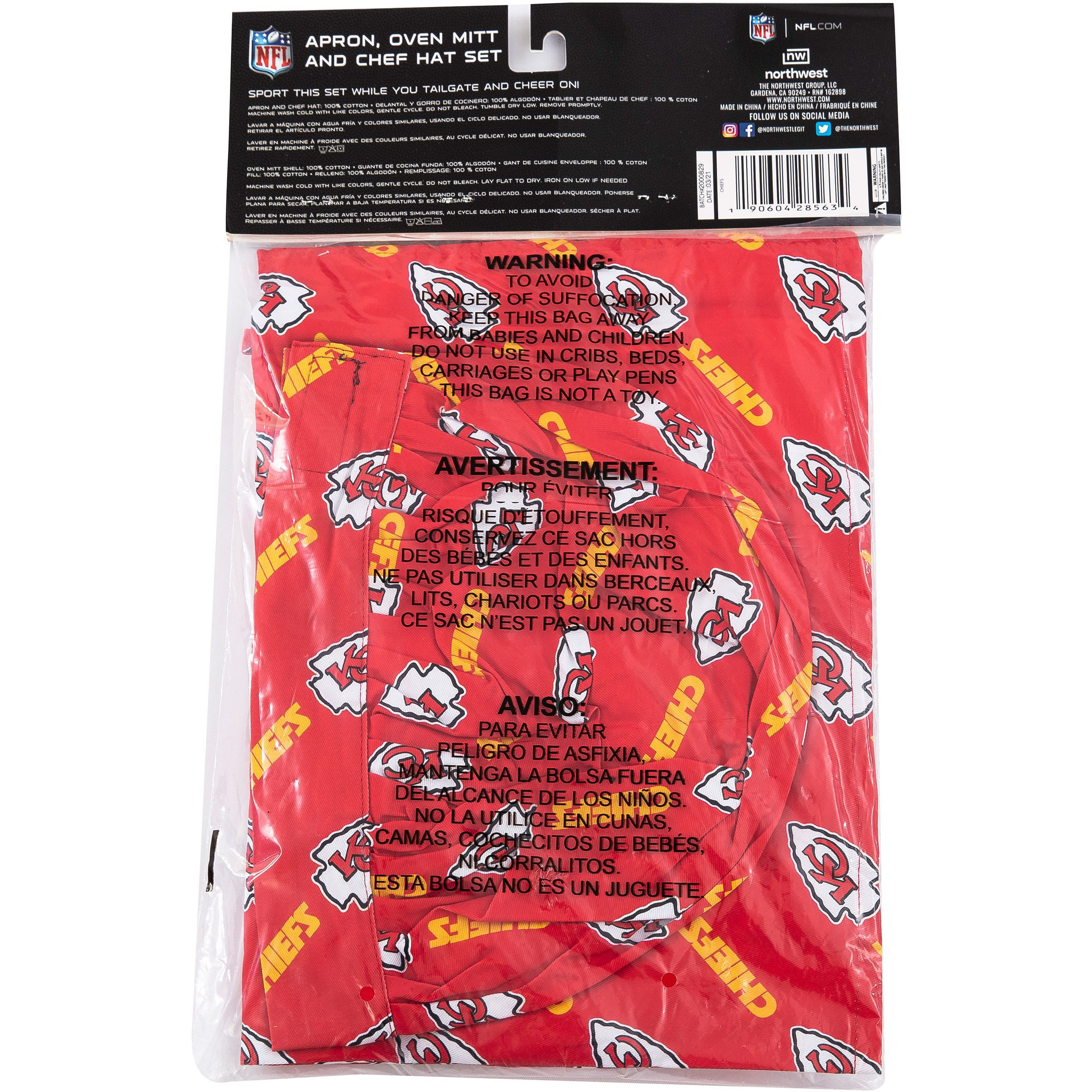 chiefs 3Pc Set - Apron Mitt Hat(D0102H94K8V)