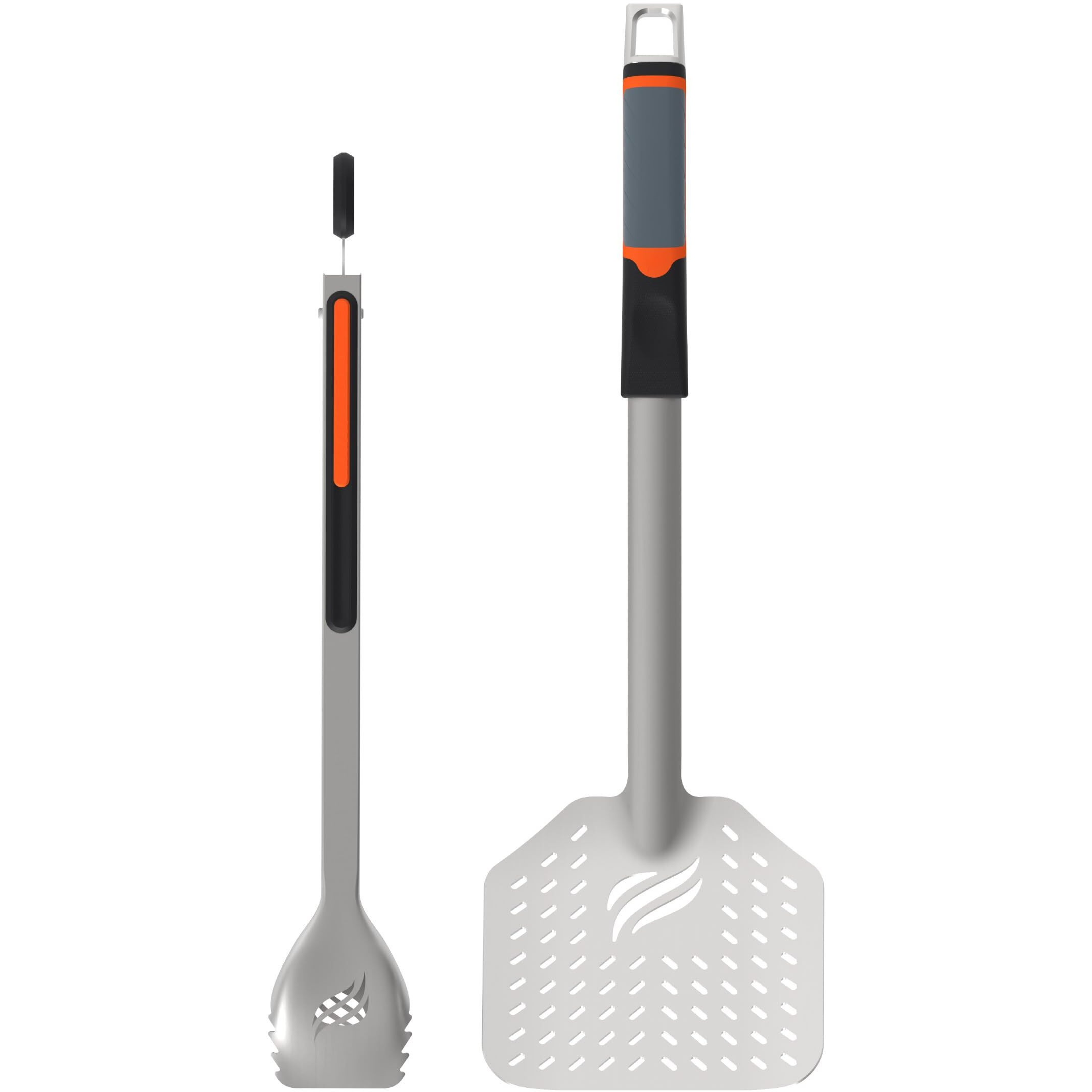 8075105 GRILL TOOL SET SS 2PC Blackstone Stainless Steel Black/Silver Grill Tool Set 2 pc (Pack of 1)