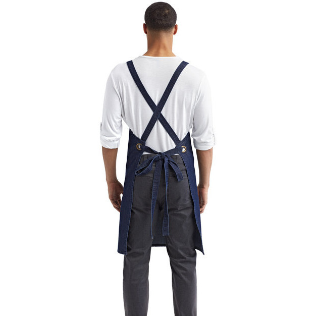 cross Back Barista Apron - BLAcK - OS(D0102H7ZR4J)