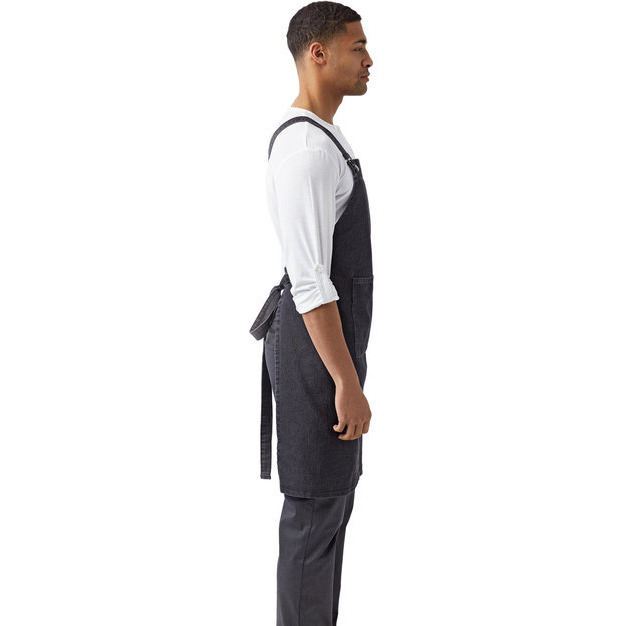 cross Back Barista Apron - BLAcK - OS(D0102H7ZRNT)