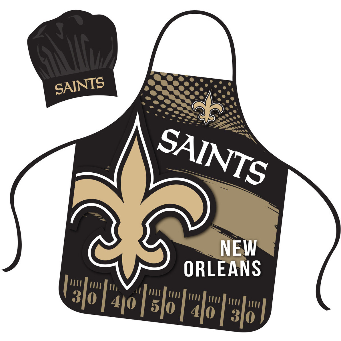 New Orleans Saints Chef Hat and Apron Set