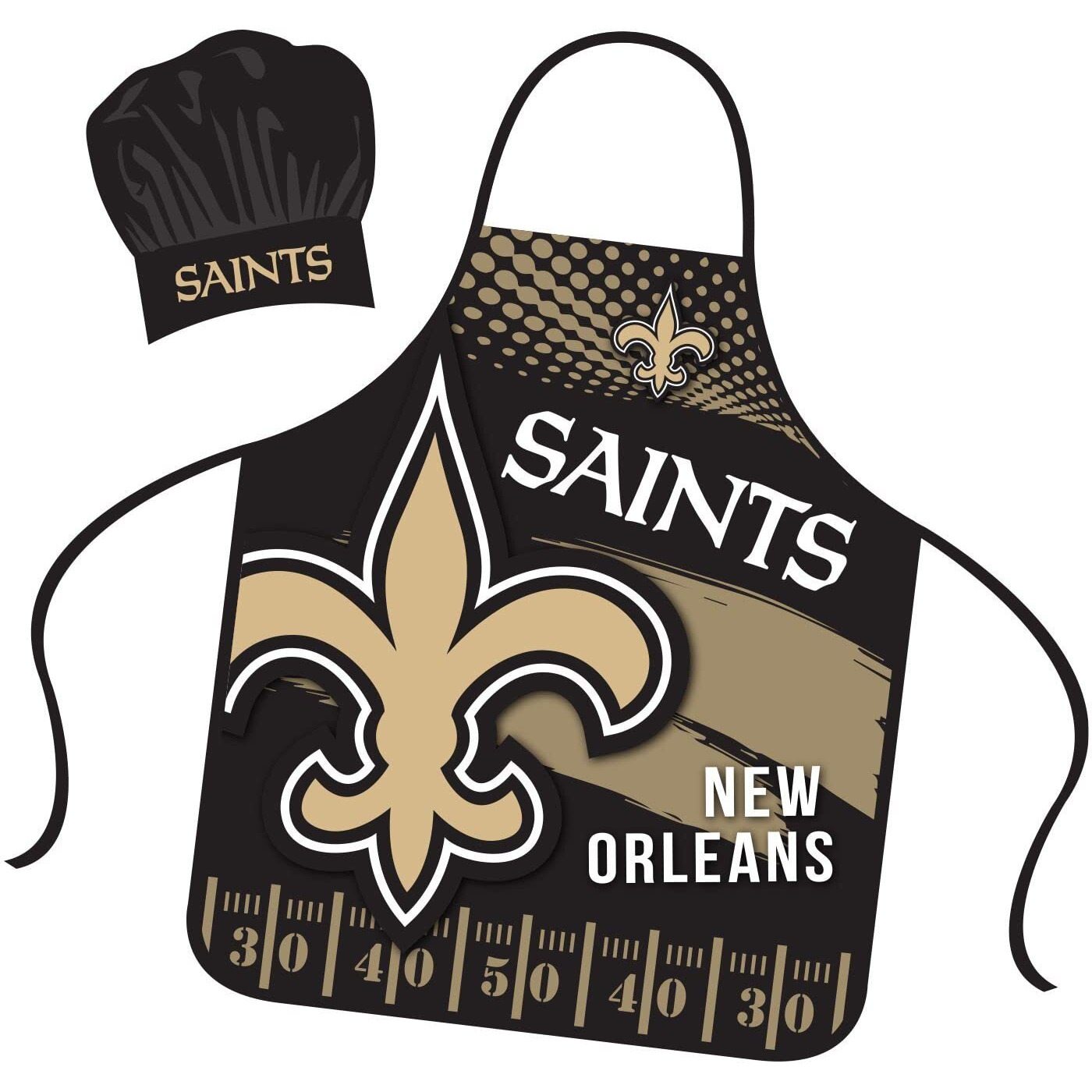 New Orleans Saints Chef Hat and Apron Set