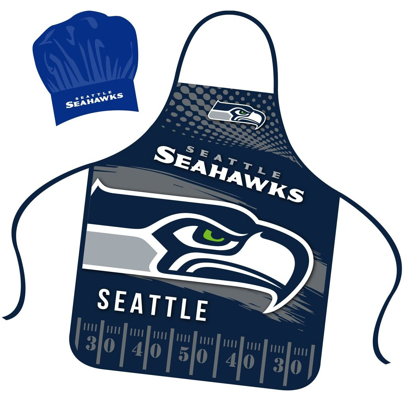 Seattle Seahawks Chef Hat and Apron Set