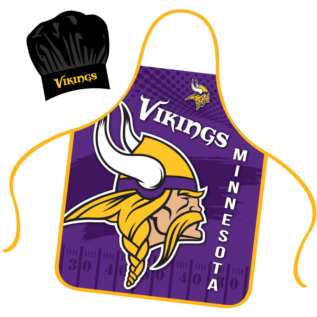Minnesota Vikings Chef Hat and Apron Set