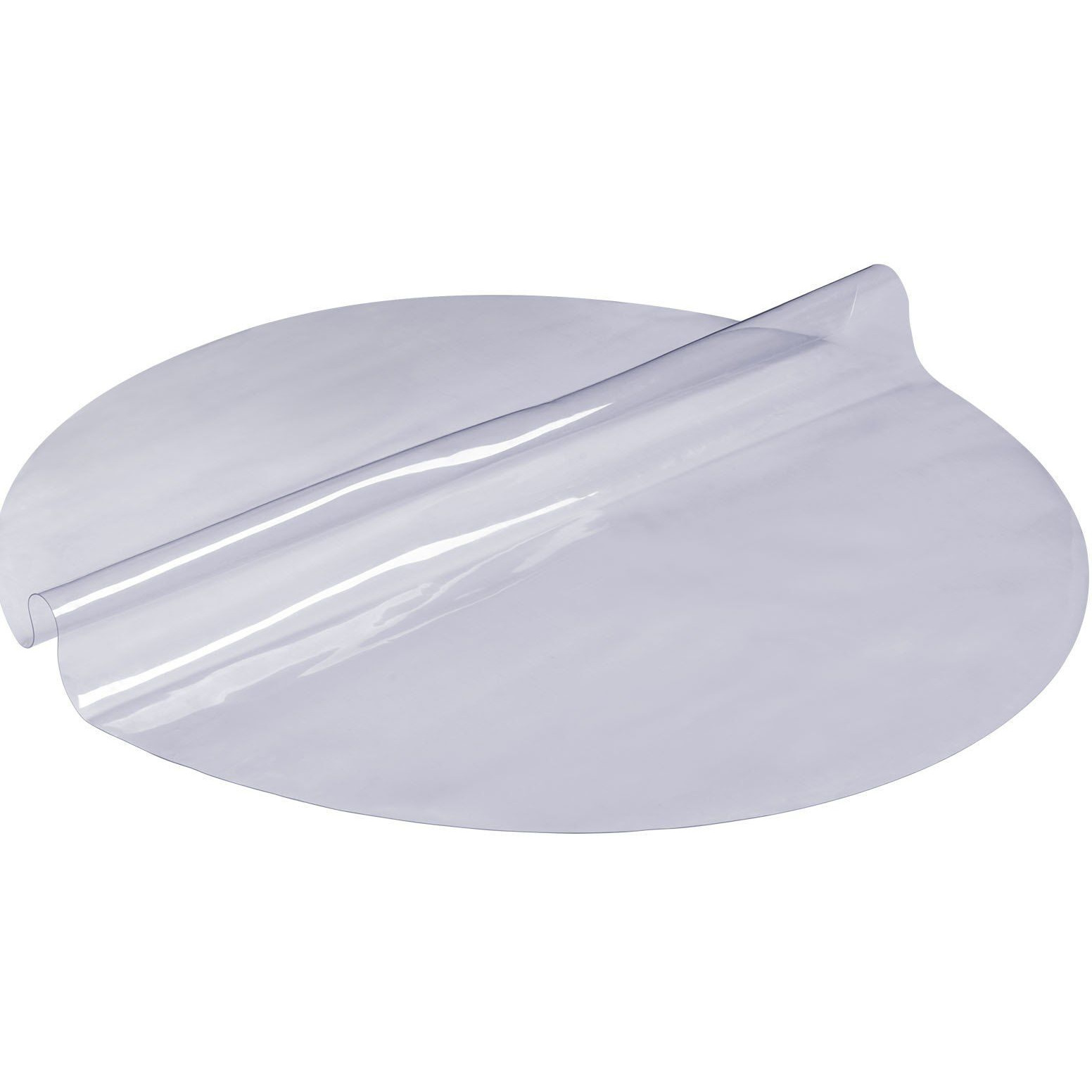 VEVOR Clear Table Cover Protector, 48 inch/1230 mm Round Table Cover, 1.5 mm Thick PVC Plastic Tablecloth, Waterproof Desktop Protector for Writing Desk, Coffee Table, Dining Room Table