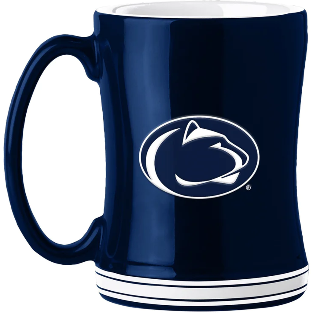 Penn State Nittany Lions Coffee Mug 14oz Sculpted Relief Team Color
