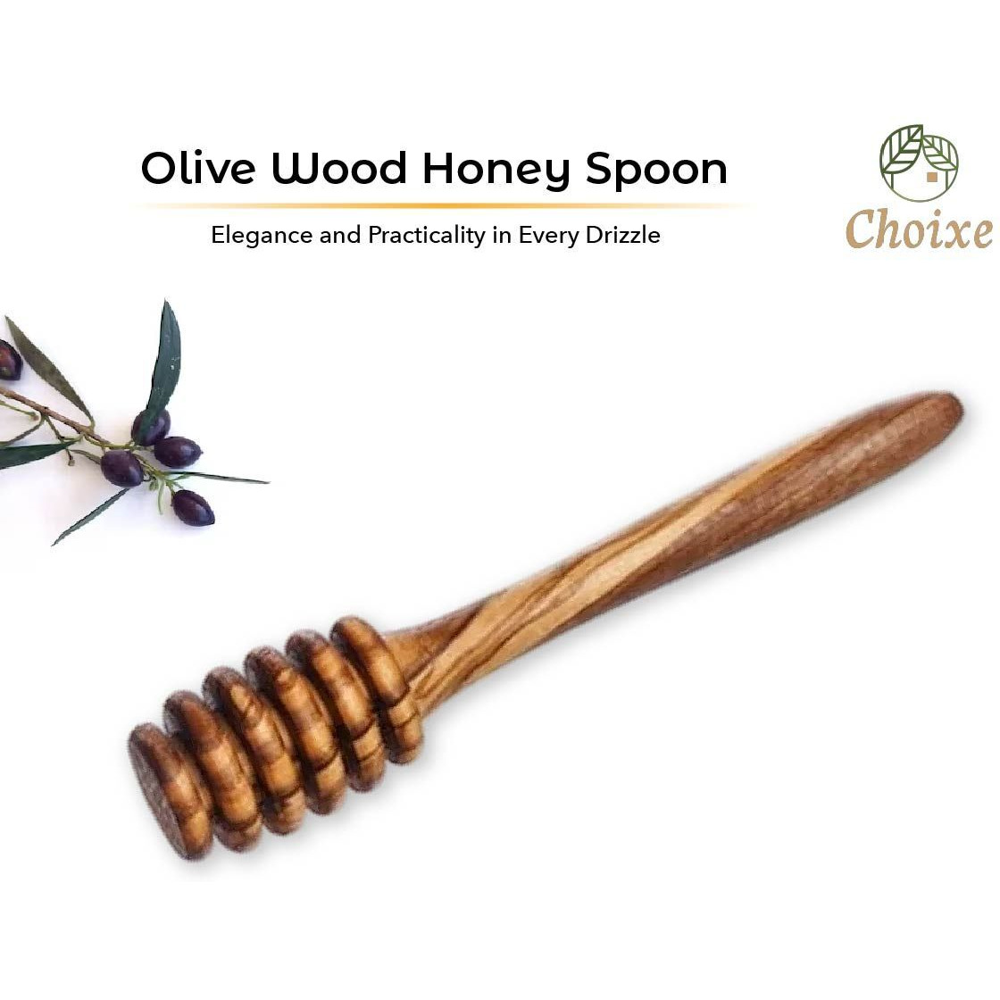 Olive Wood Honey Spoon(D0102H5TRXJ)