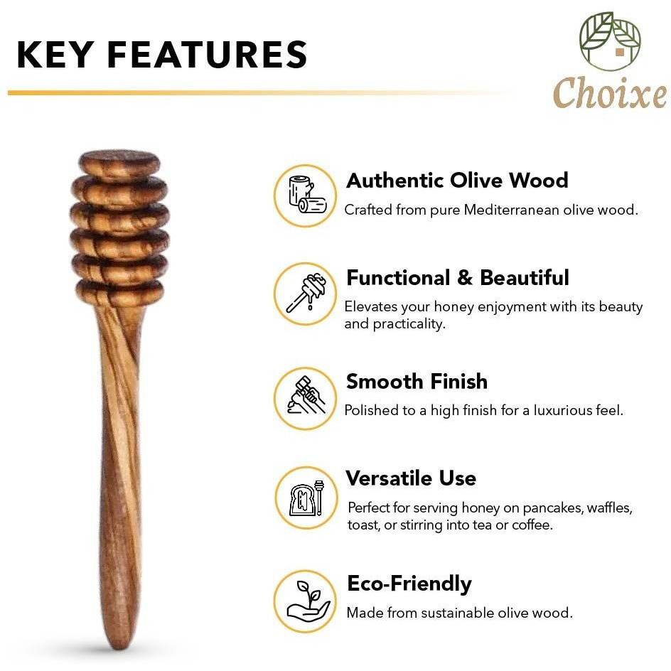 Olive Wood Honey Spoon(D0102H5TRXJ)