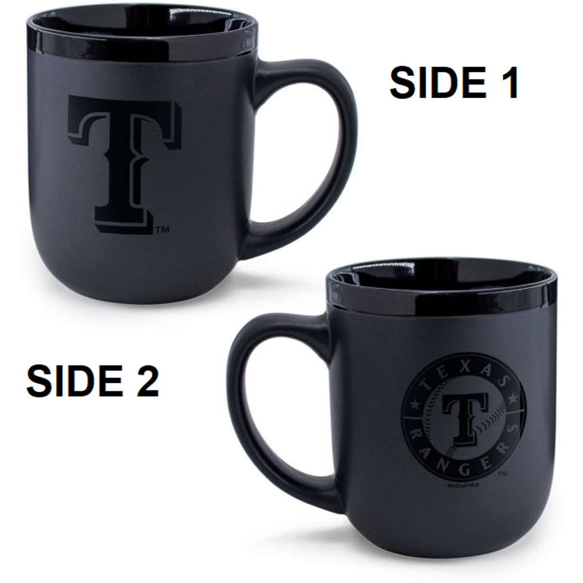 Texas Rangers Coffee Mug 17oz Matte Black