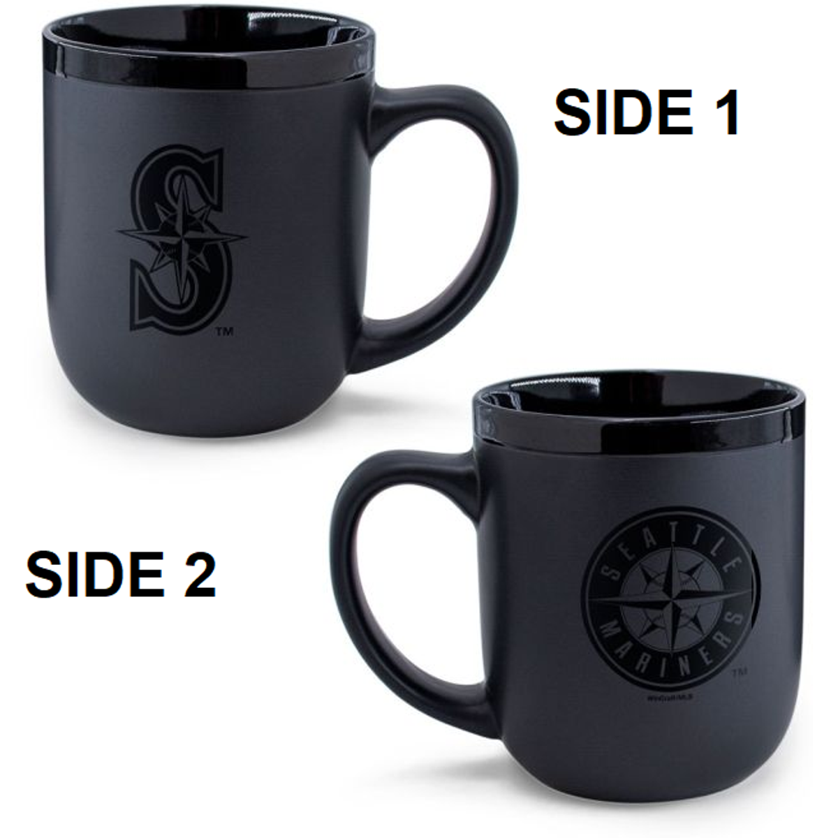 Seattle Mariners Coffee Mug 17oz Matte Black