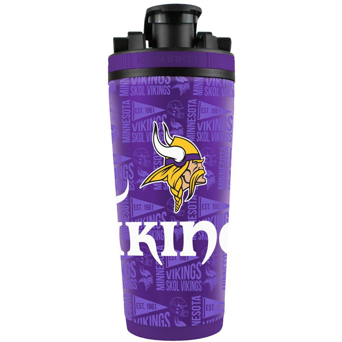 Minnesota Vikings Ice Shaker 26oz Stainless Steel