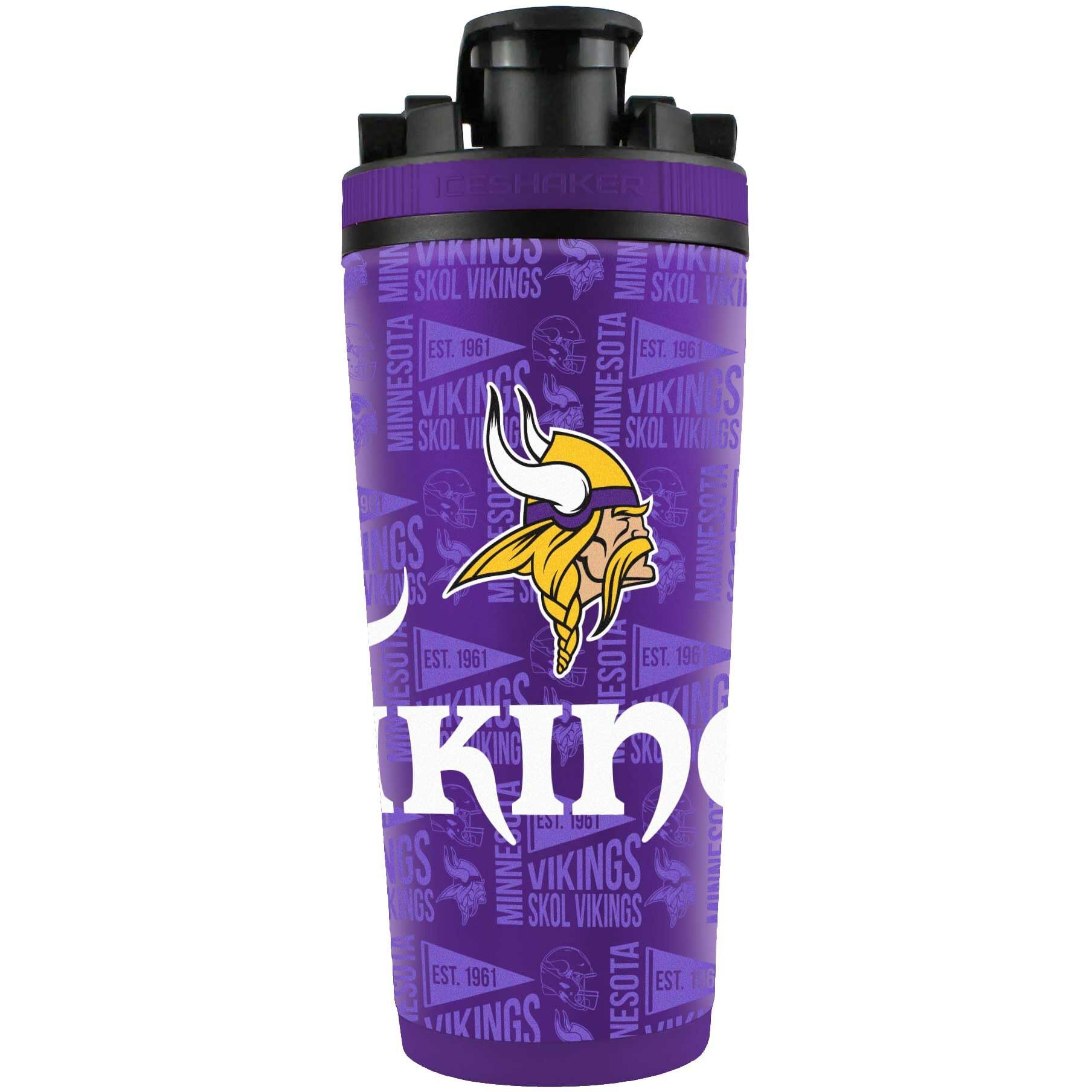 Minnesota Vikings Ice Shaker 26oz Stainless Steel