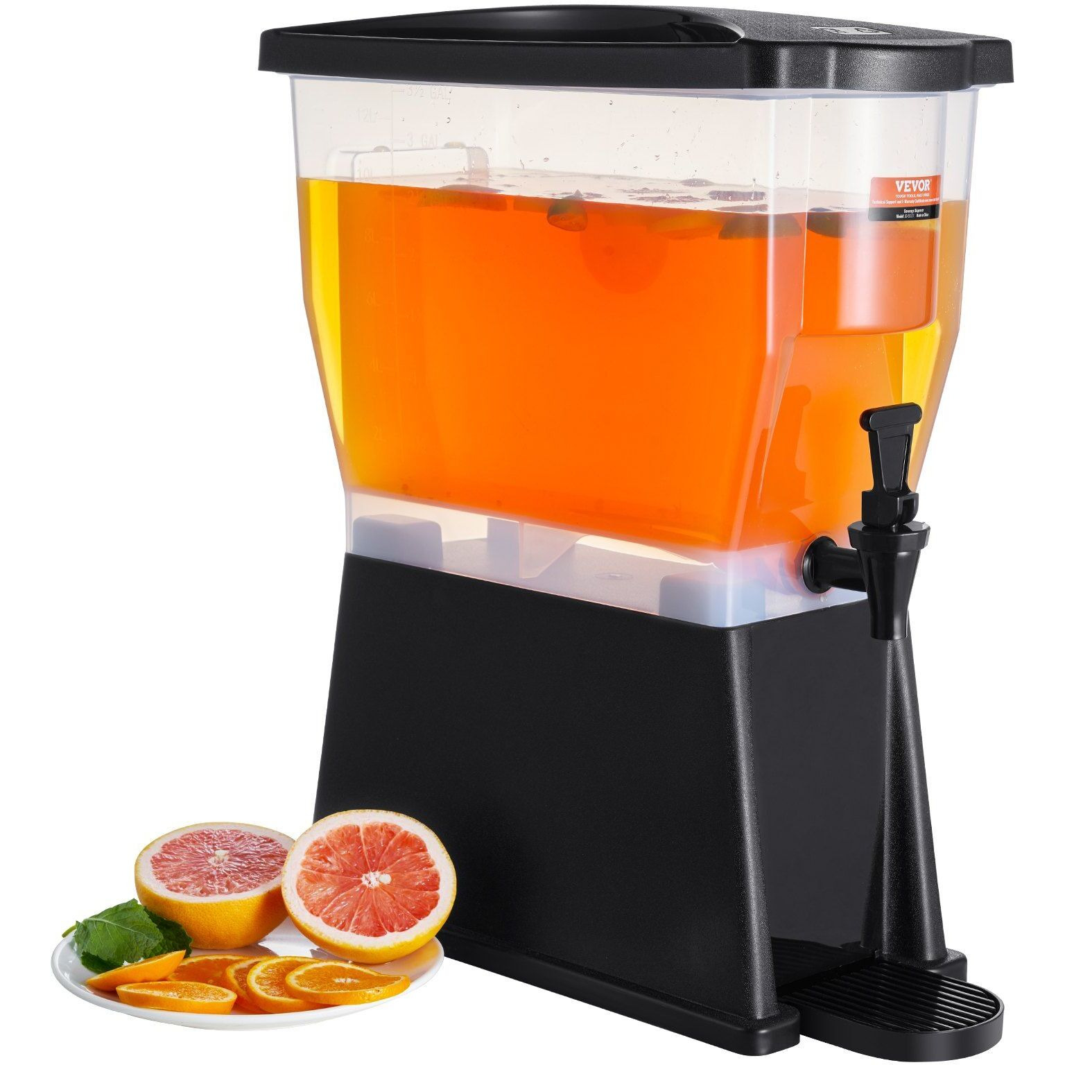 VEVOR Beverage Dispenser, 3 Gallon Drink Dispenser for Parties, Plastic Juice Dispenser with Stand Spigot Lid, Iced Tea Lemonade Juice Water Dispenser, for Restaurants, Hotels, Parties