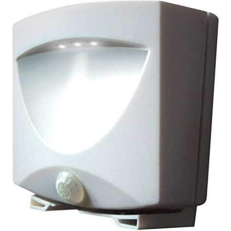Battery-Powered Motion-Activated Outdoor Night-Light in White