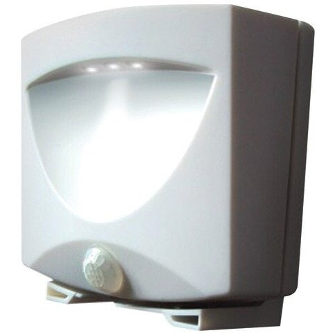 Battery-Powered Motion-Activated Outdoor Night-Light in White