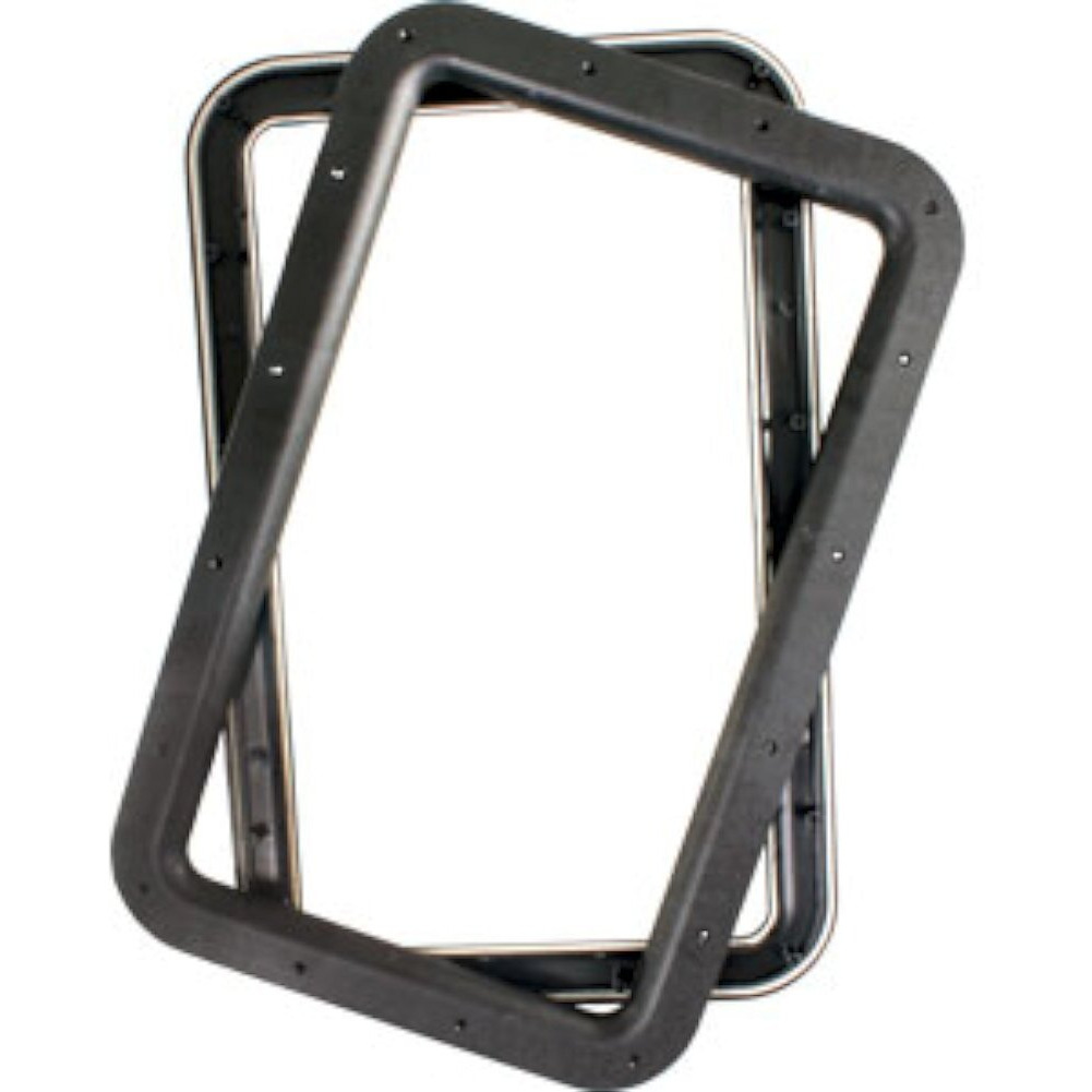JR Products 11021 Deluxe RV Entry Door Window Frame Set - Black
