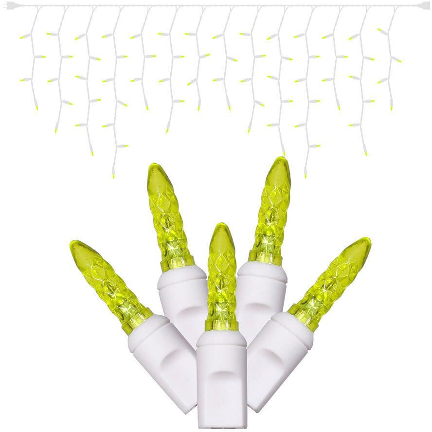 Vickerman 70Lt LED Lime/Ww M5 Icicle EC Set 9'L - X6W3133