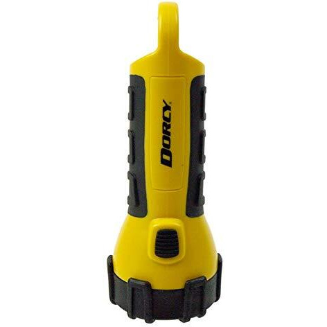 Dorcy 41-2521 Water Resistant Battery Powered Floating LED Flashlight with Carabiner Clip, Ideal for Camping and Outdoors, Bright Yellow