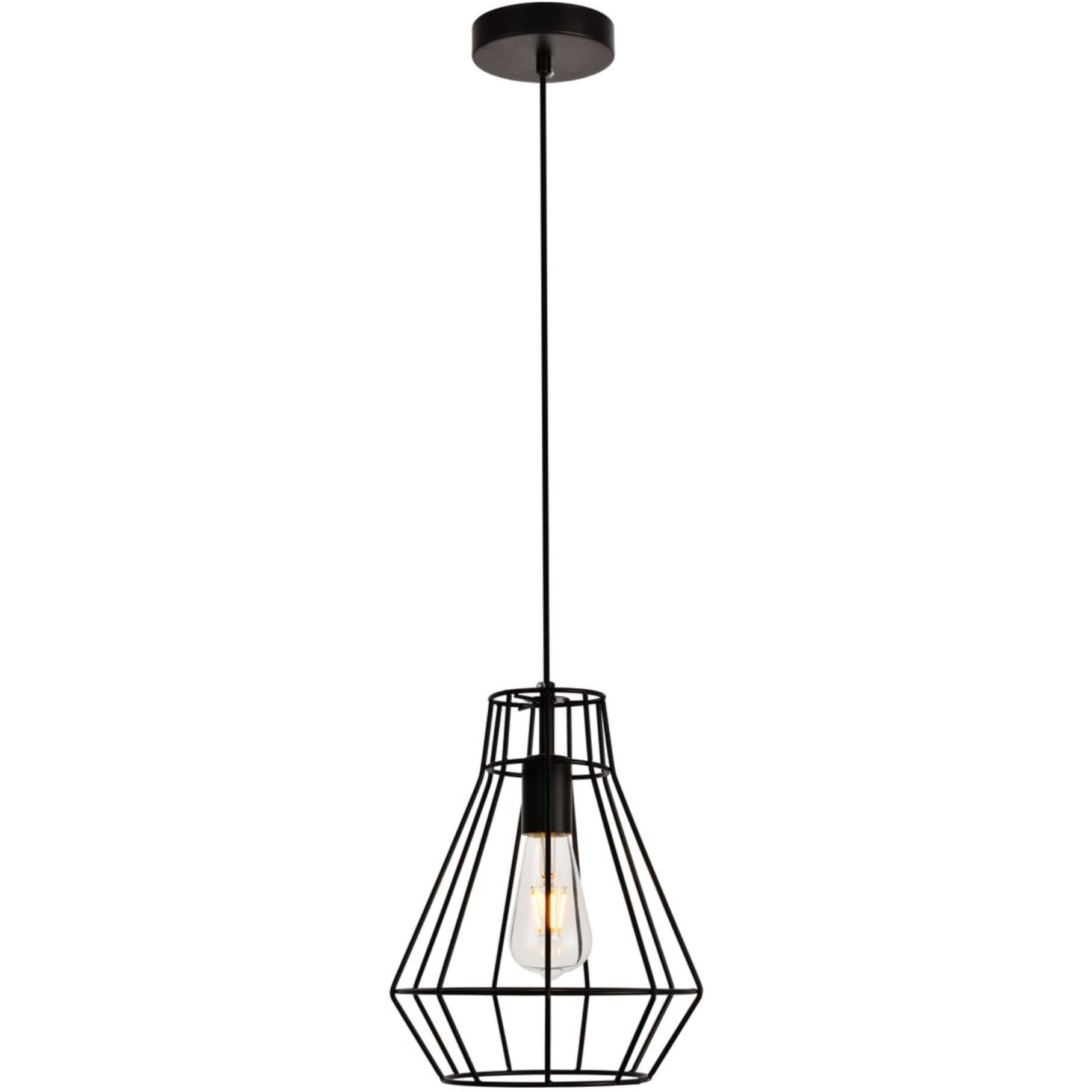 Jago Collection Pendant D9.1 H12.3 Lt1 Black Finish
