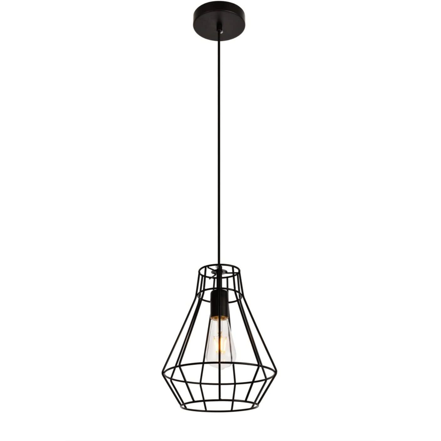 Jago Collection Pendant D9.1 H12.3 Lt1 Black Finish