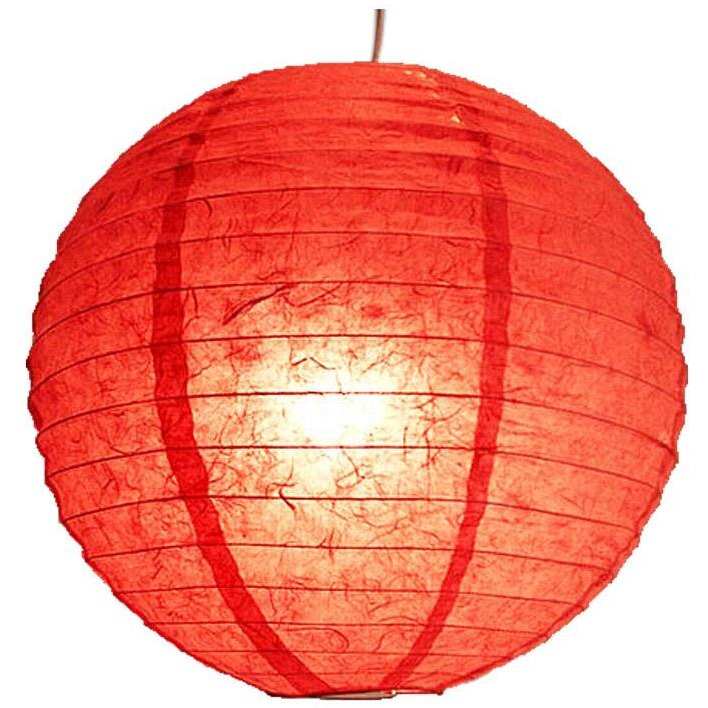[Orange-red] Chinese/Japanese Style Hanging lantern Decorative Paper Lantern 16"